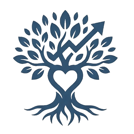 graphic of a tree growing with a heart in the trunk