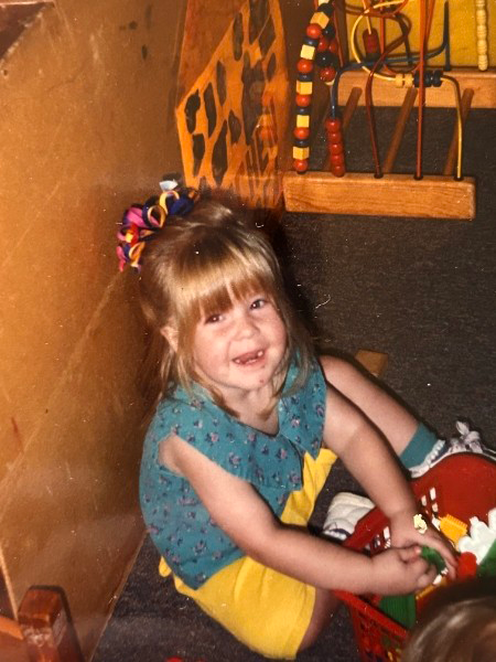An older photo of Devon as a toddler