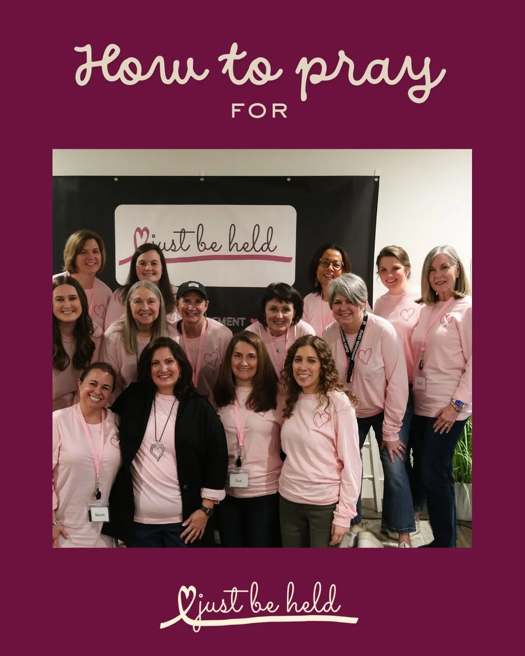 Just two more days until our next retreat! Would you join us in praying for all of the last-minute details to come together, and for the volunteers who are making it all happen?

#justbeheldministries #womensretreat #rest #hope #encouragement #connec