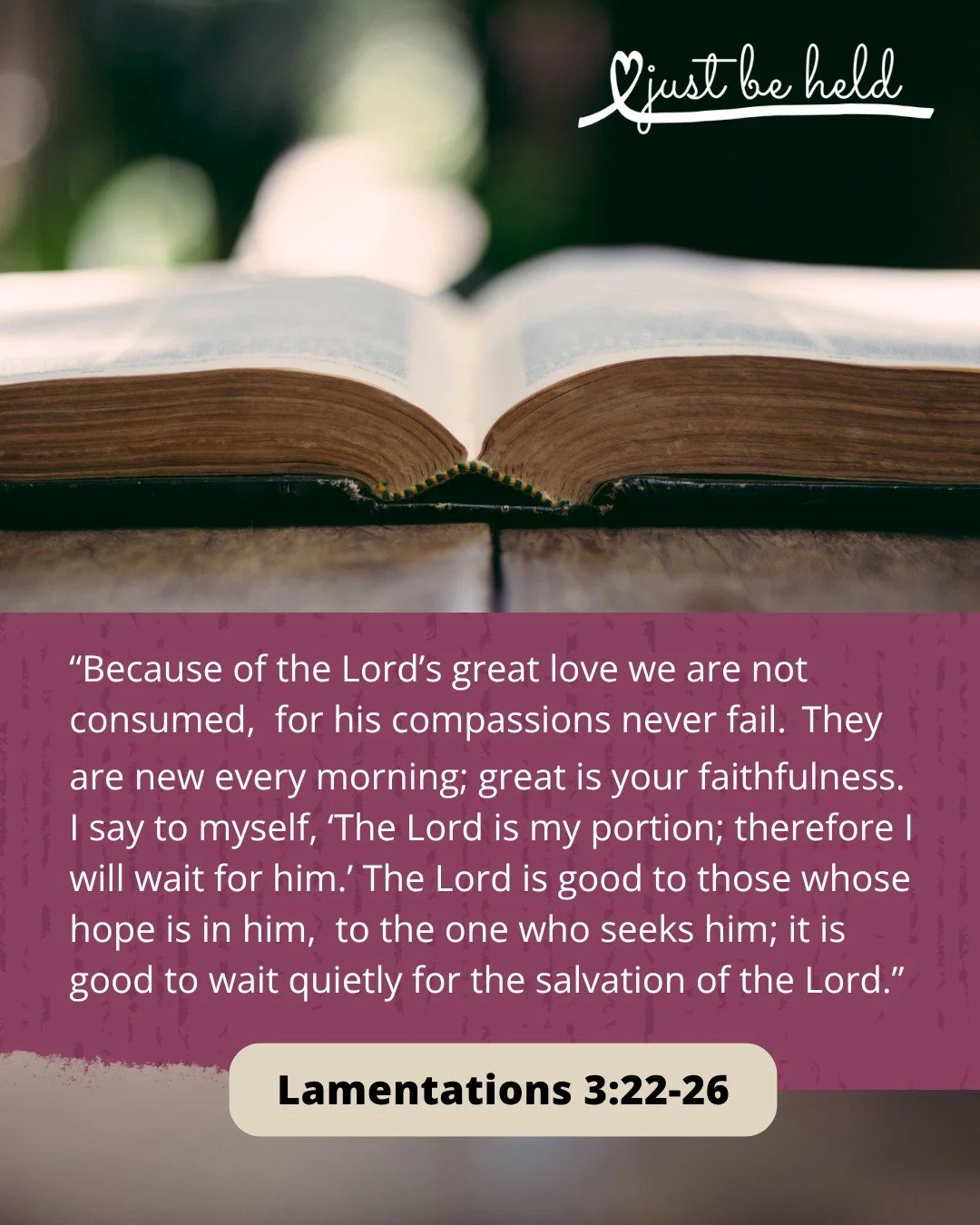💕

#justbeheld #justbeheldministries #women #womensupportingwomen #mothers #healing #retreat #womensretreat #rest #hope #encouragement #faith #faithbased #bible #scripture #bibleverse