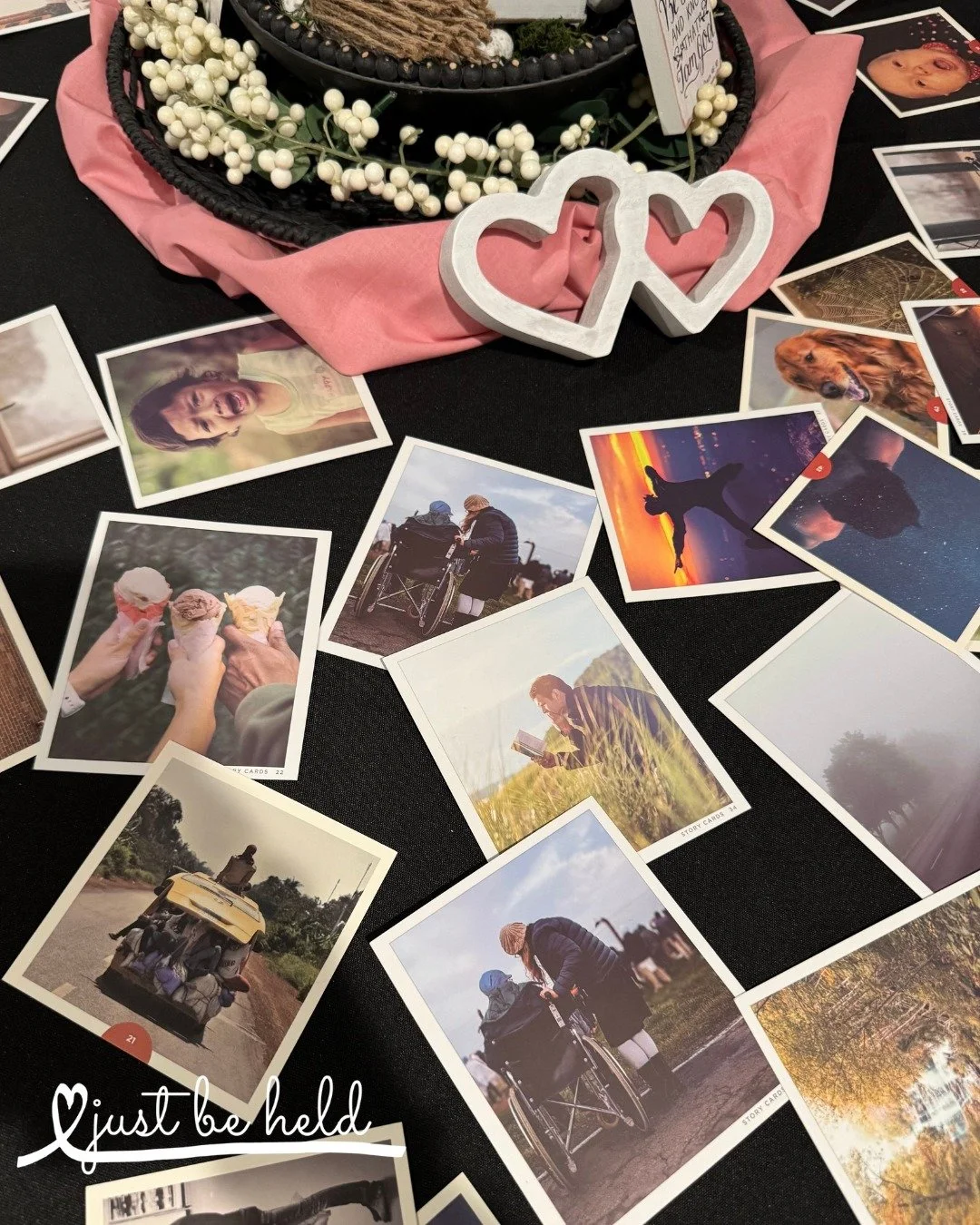 It can be hard to jump right into sharing your story with friends you've just met, so these cards provide an icebreaker... each woman picks a card that depicts where she is in life at that time. This is always a special time of sharing and bonding an