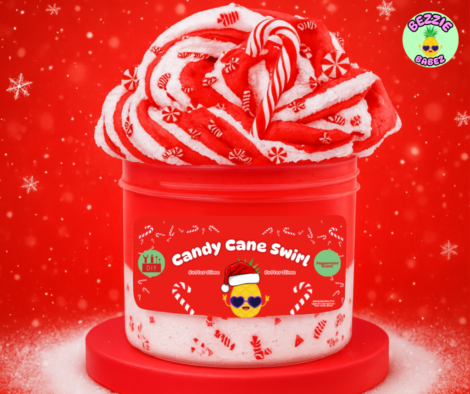 Candy Cane Swirl Exclusive Christmas Slime DIY