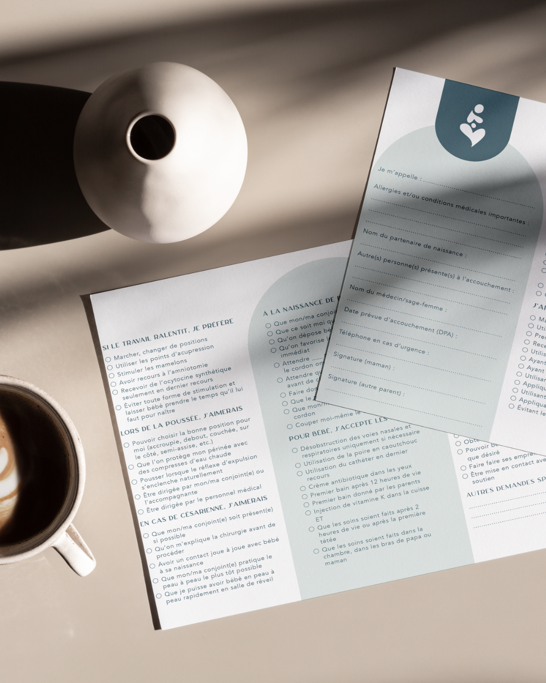Mes souhaits de naissance | Modèle de plan de naissance | Sauge
