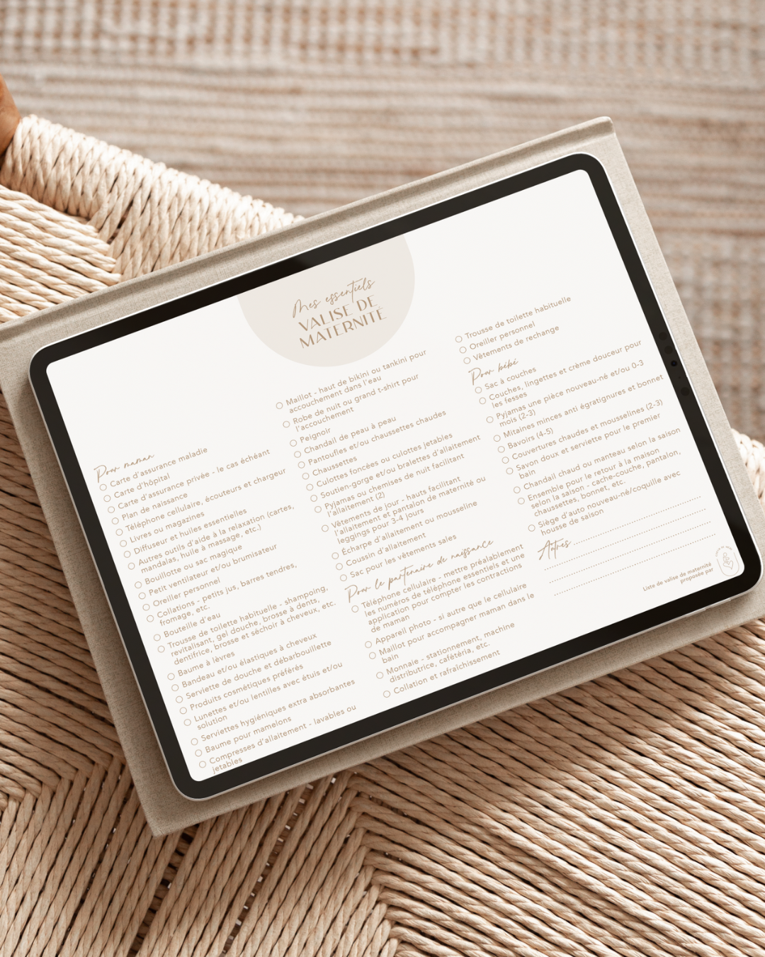 Mes essentiels | Liste pour la valise de maternité | Avoine
