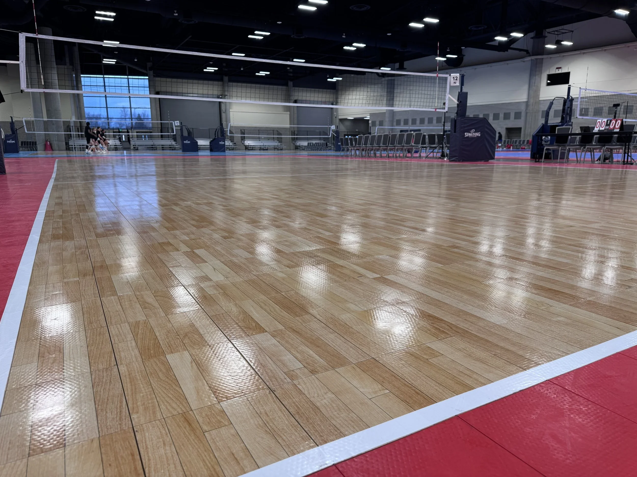 Indoor volleyball court is where dreams are made.  Proper nutrition prevents poor performance.
