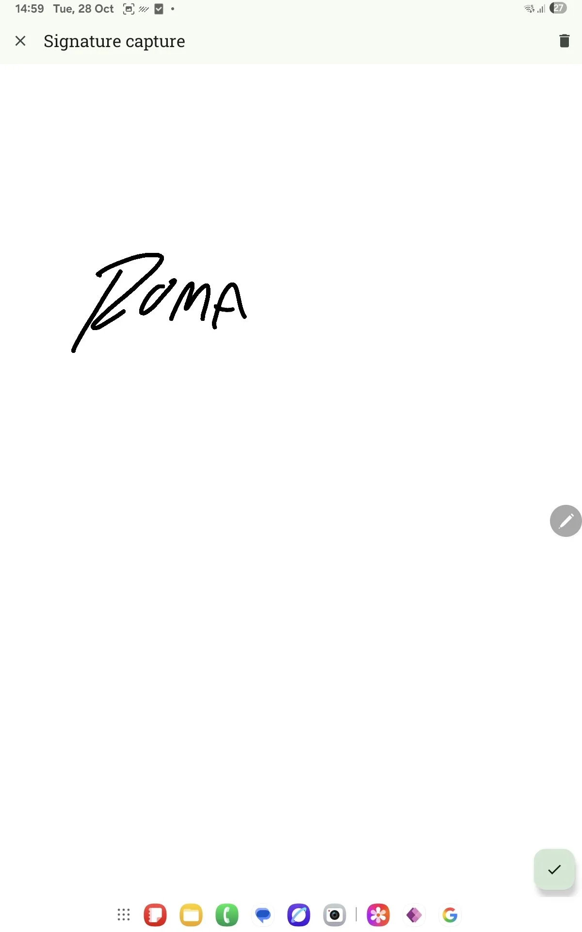 Device Magic - Risk Assessment   Add Signature Screen