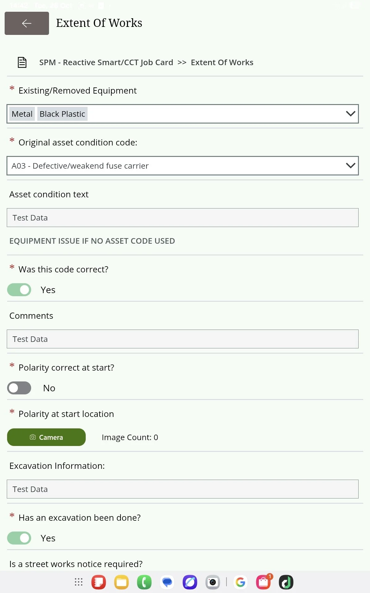 Power App - Extent Of Works Screen