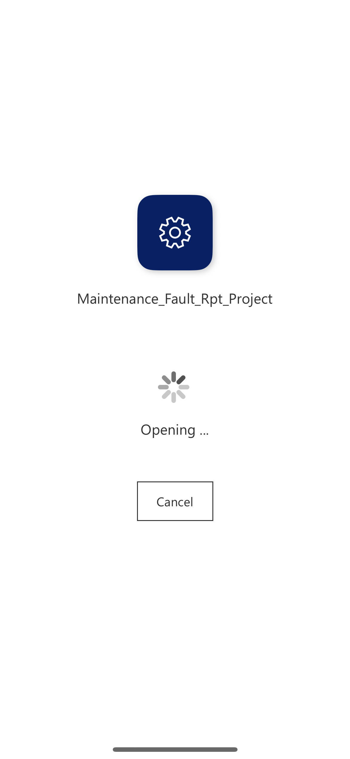 Power App loading screenshot