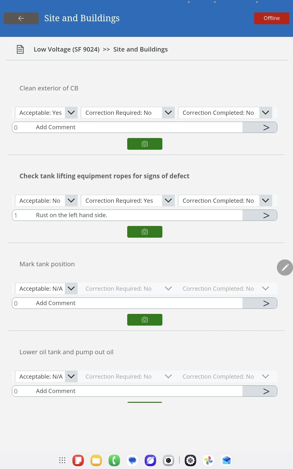 Site and Buildings section on an existing Low Voltage maintenance form, was migrated over to this job app.
