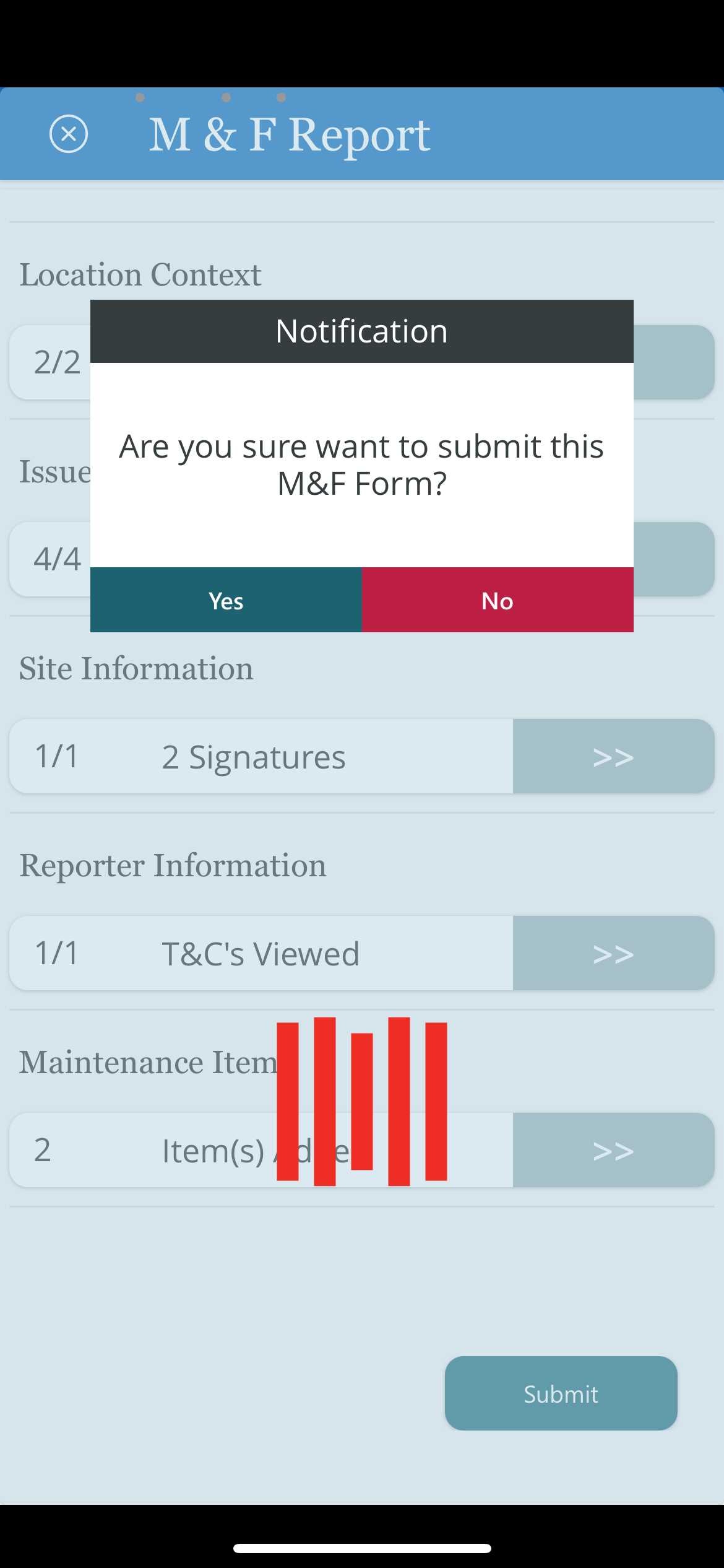 Home Screen 

•	Form Submission 