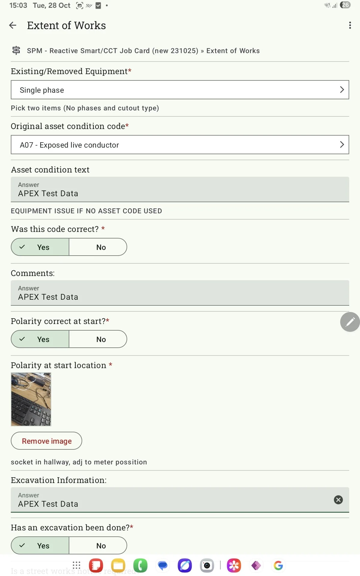 Device Magic - Extent Of Works Screen