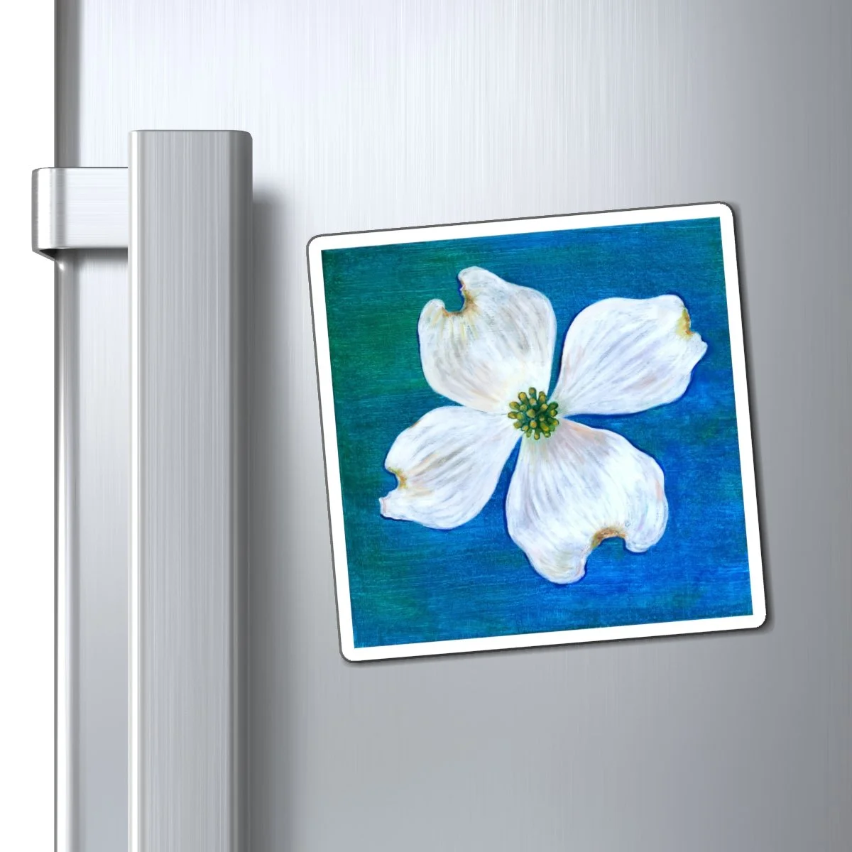 White Dogwood Refrigerator Magnet