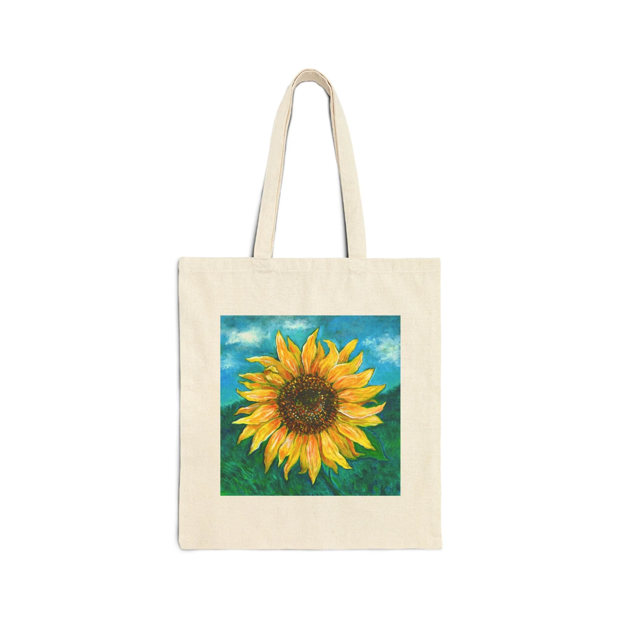 Sunflower Canvas Reusable Tote Bag