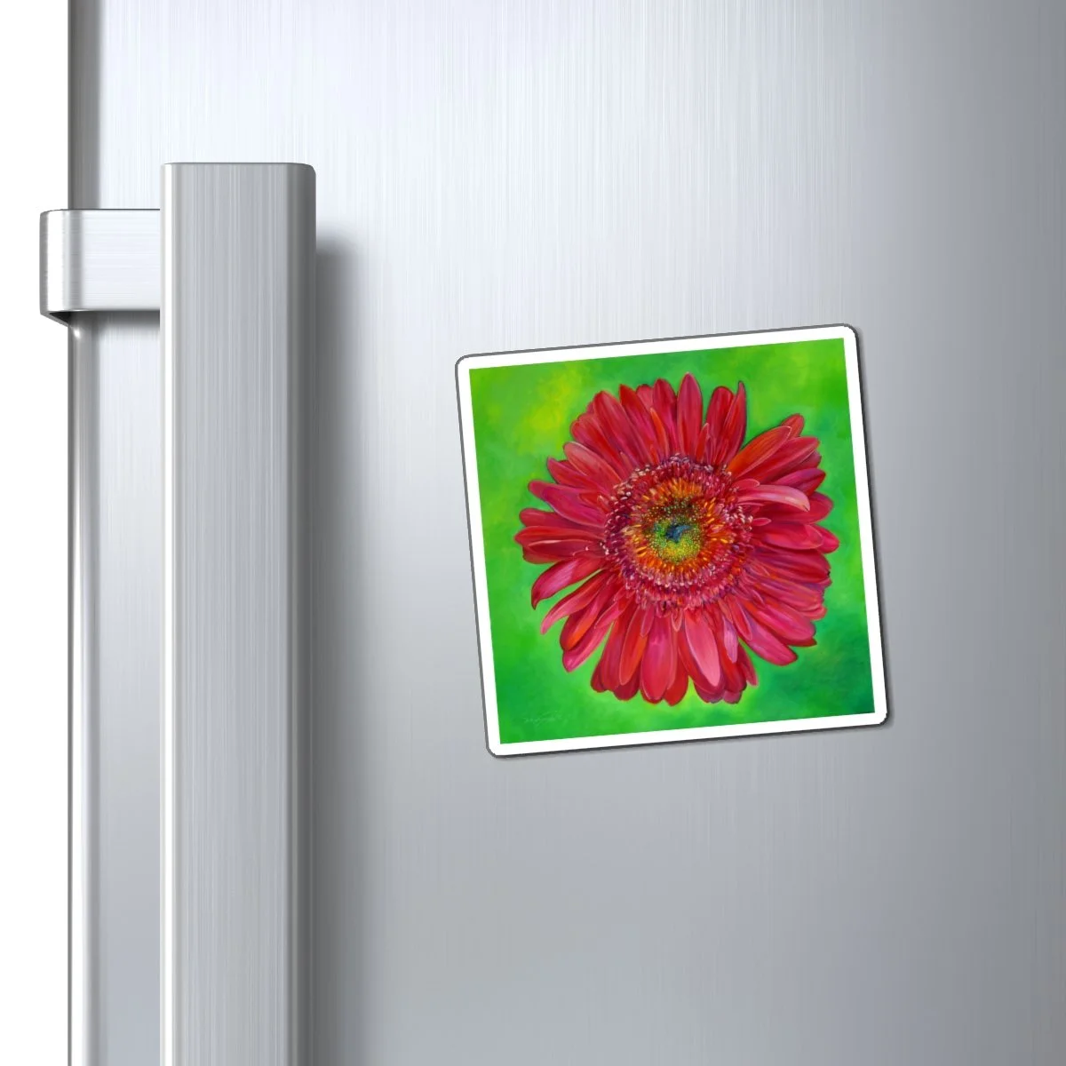 Pink Gerbera Daisy Flower Magnet