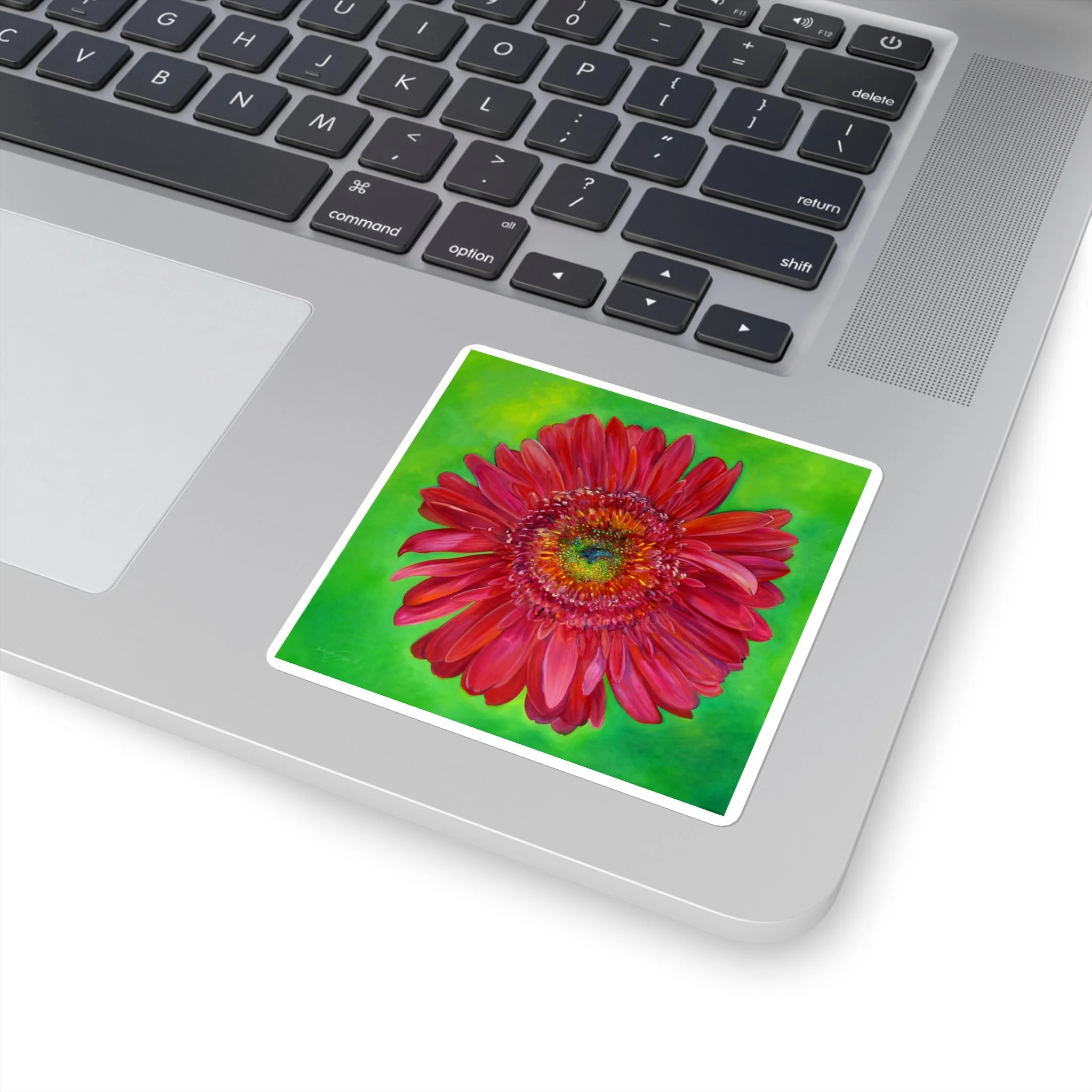 Pink Gerbera Daisy Laptop Sticker