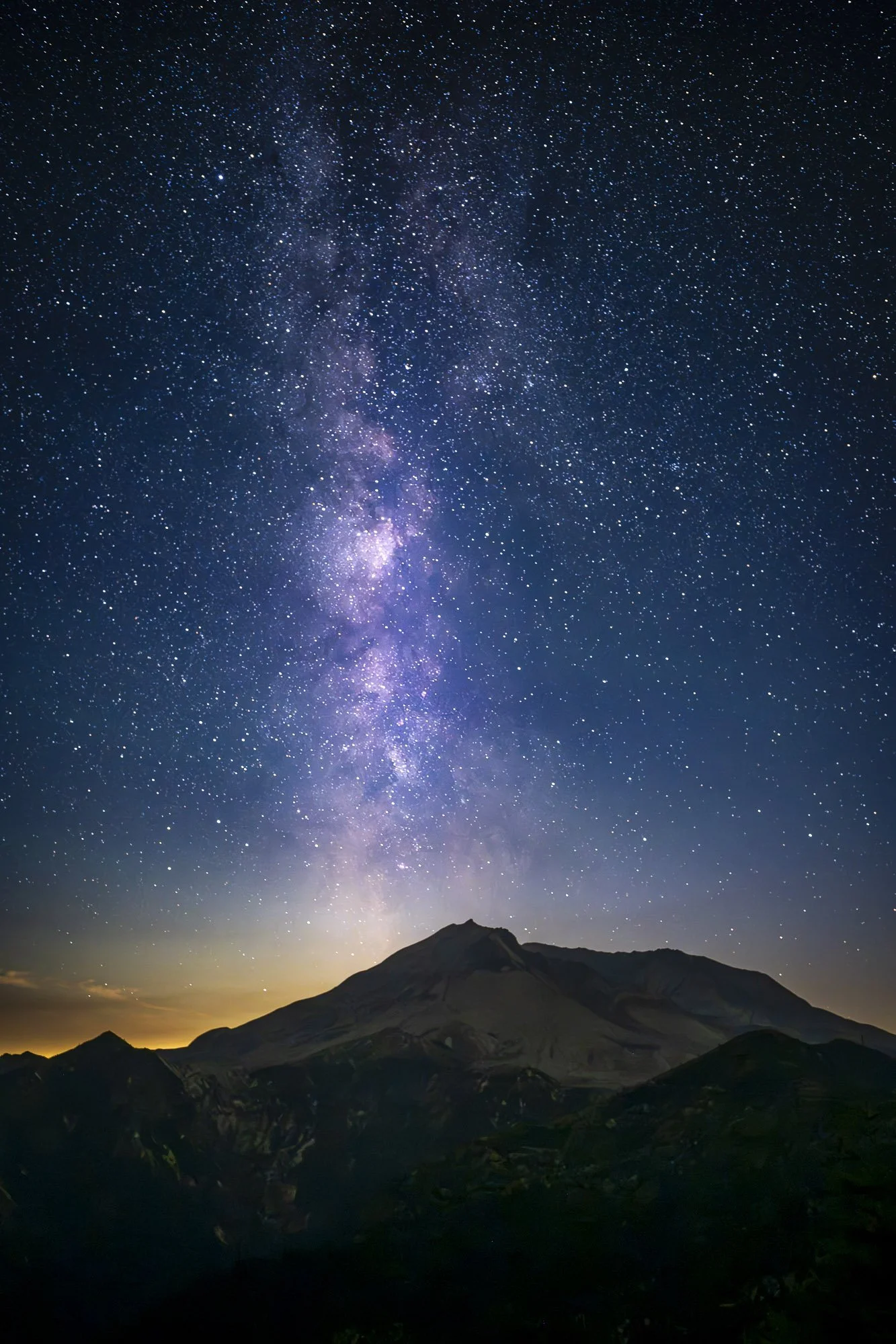 Stars Erupt--Mt St Helens