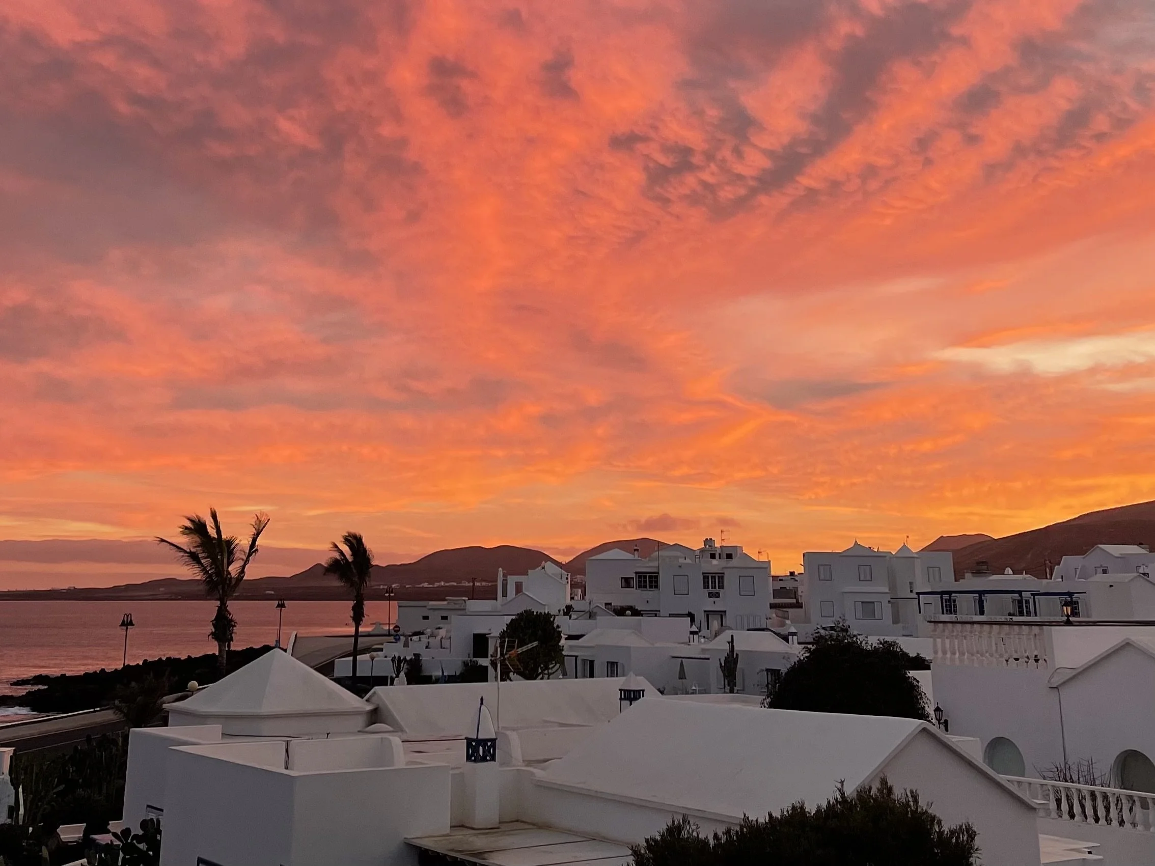 sunset in Lanzarote
