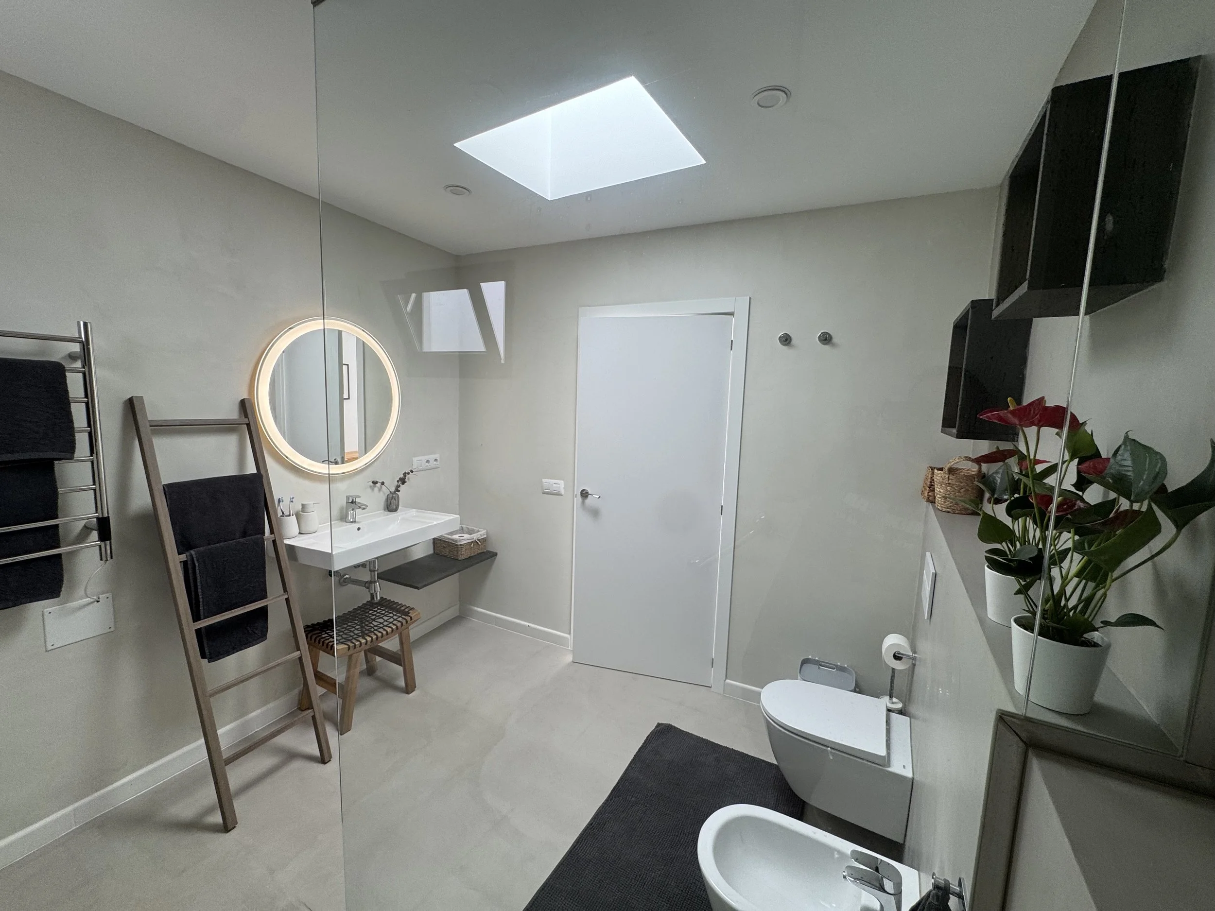 Spacious boutique bathroom interior at Casita Luna Lanzarote