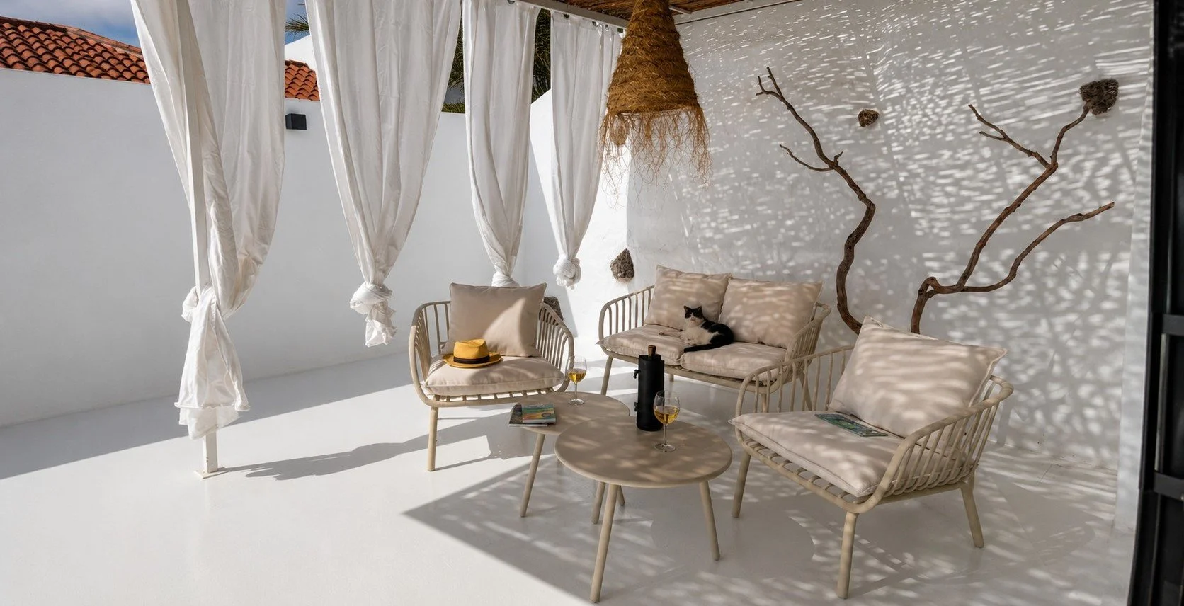 A quiet corner for slow mornings at Casitas Santa Rita, boutique accommodation in north Lanzarote.