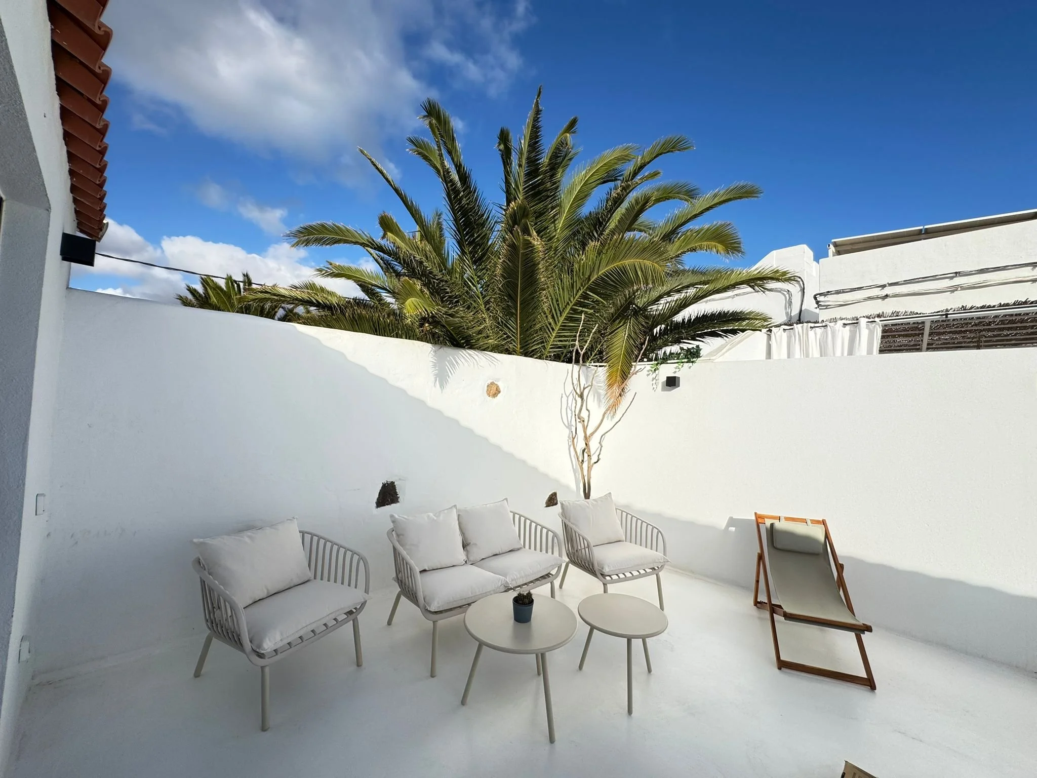 private exclusive terrace with high end garden furniture