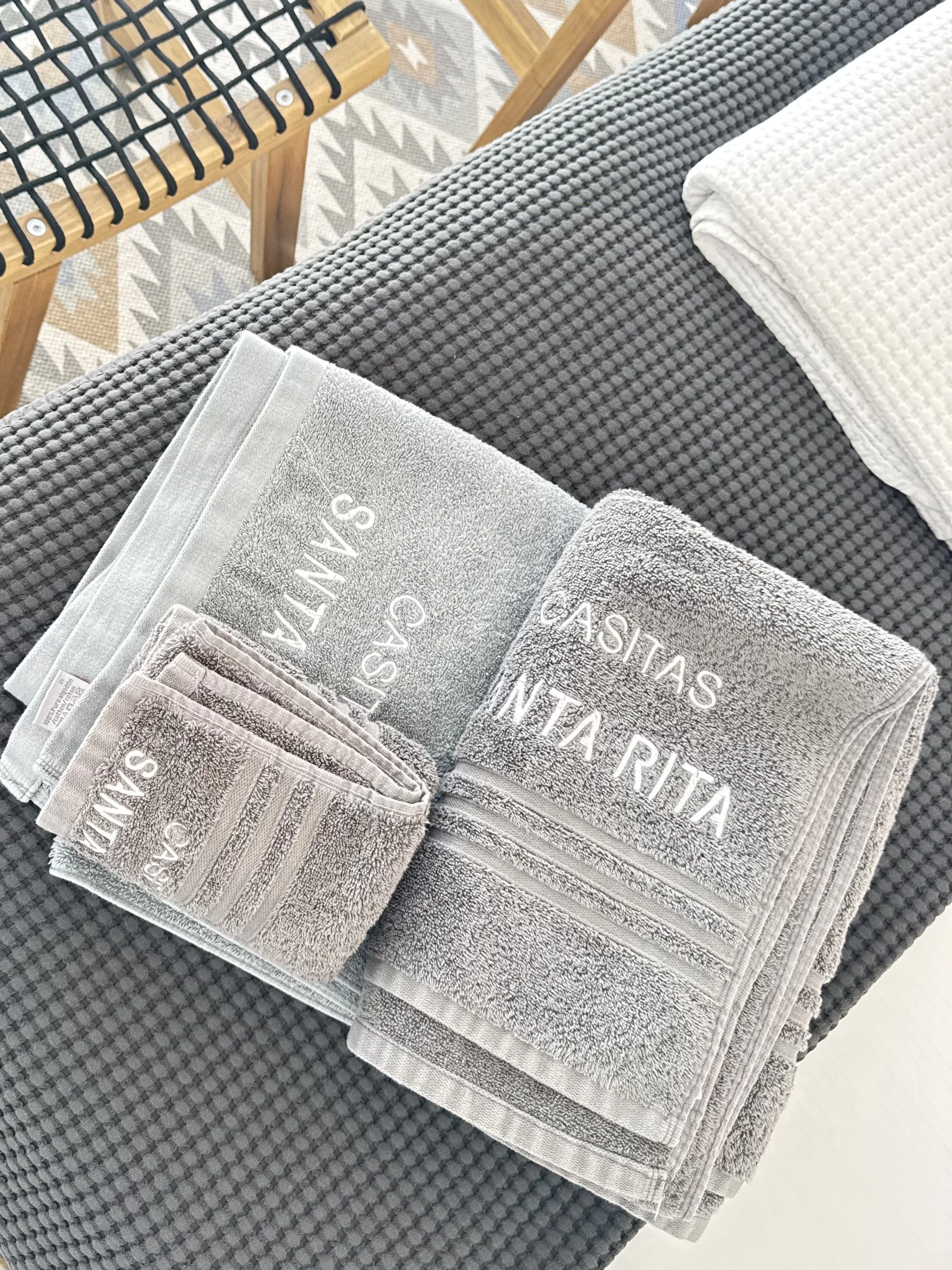 Soft towels and natural bedroom textiles at Casita Coco Lanzarote
