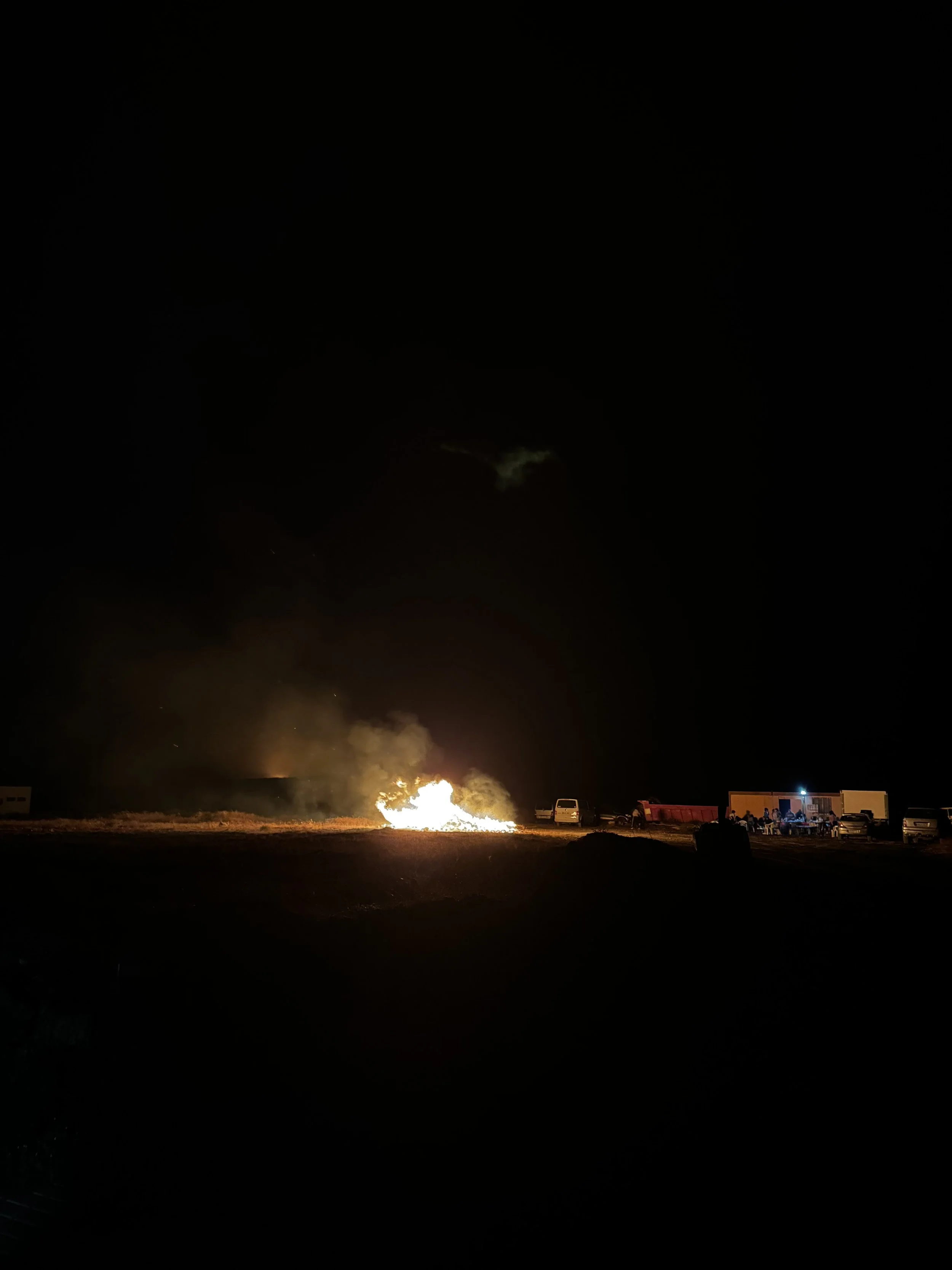 Not every bonfire is a public celebration. Many are simple gatherings of family and friends.
