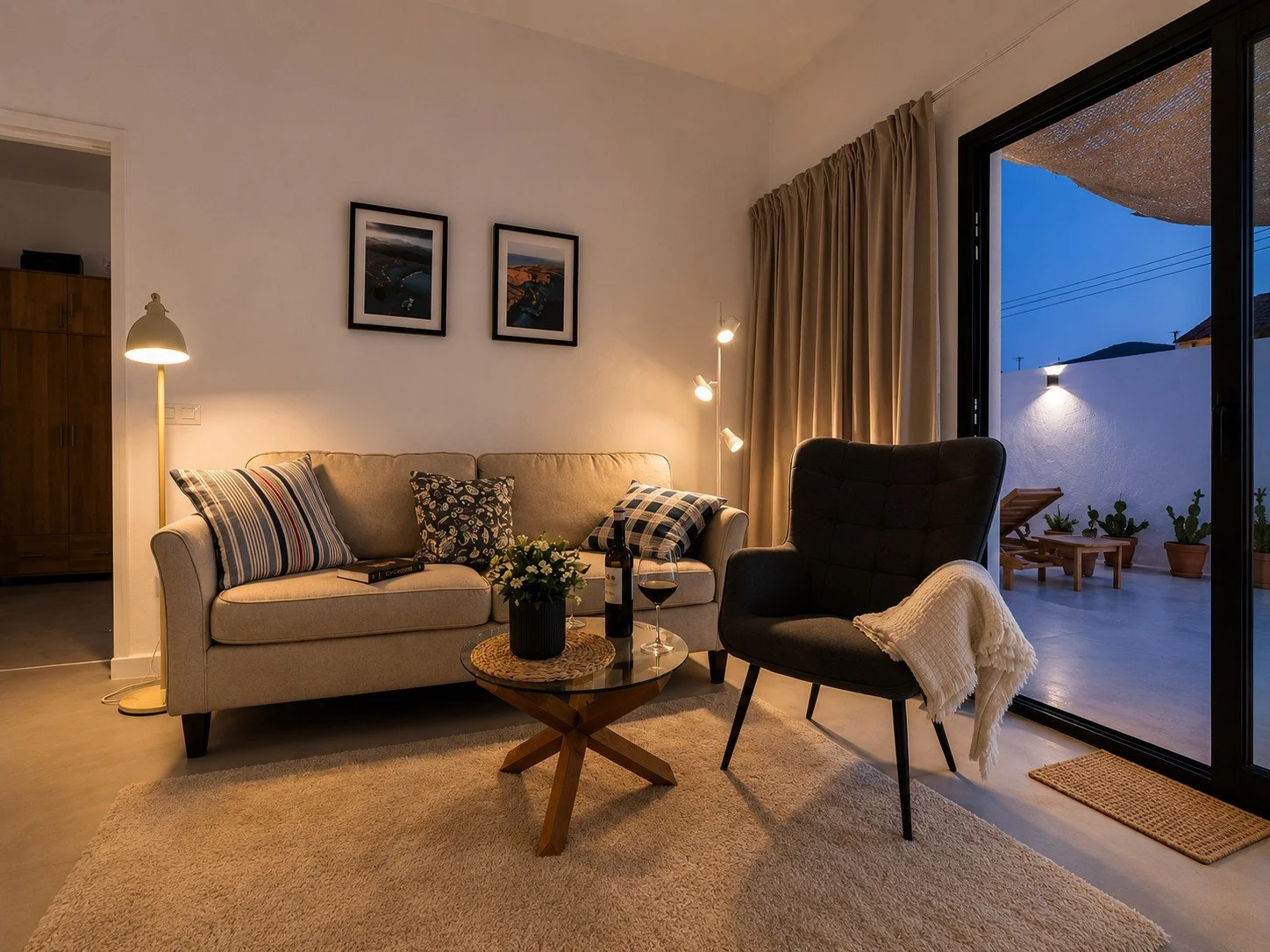 Salón acogedor y confortable de Casita Luna