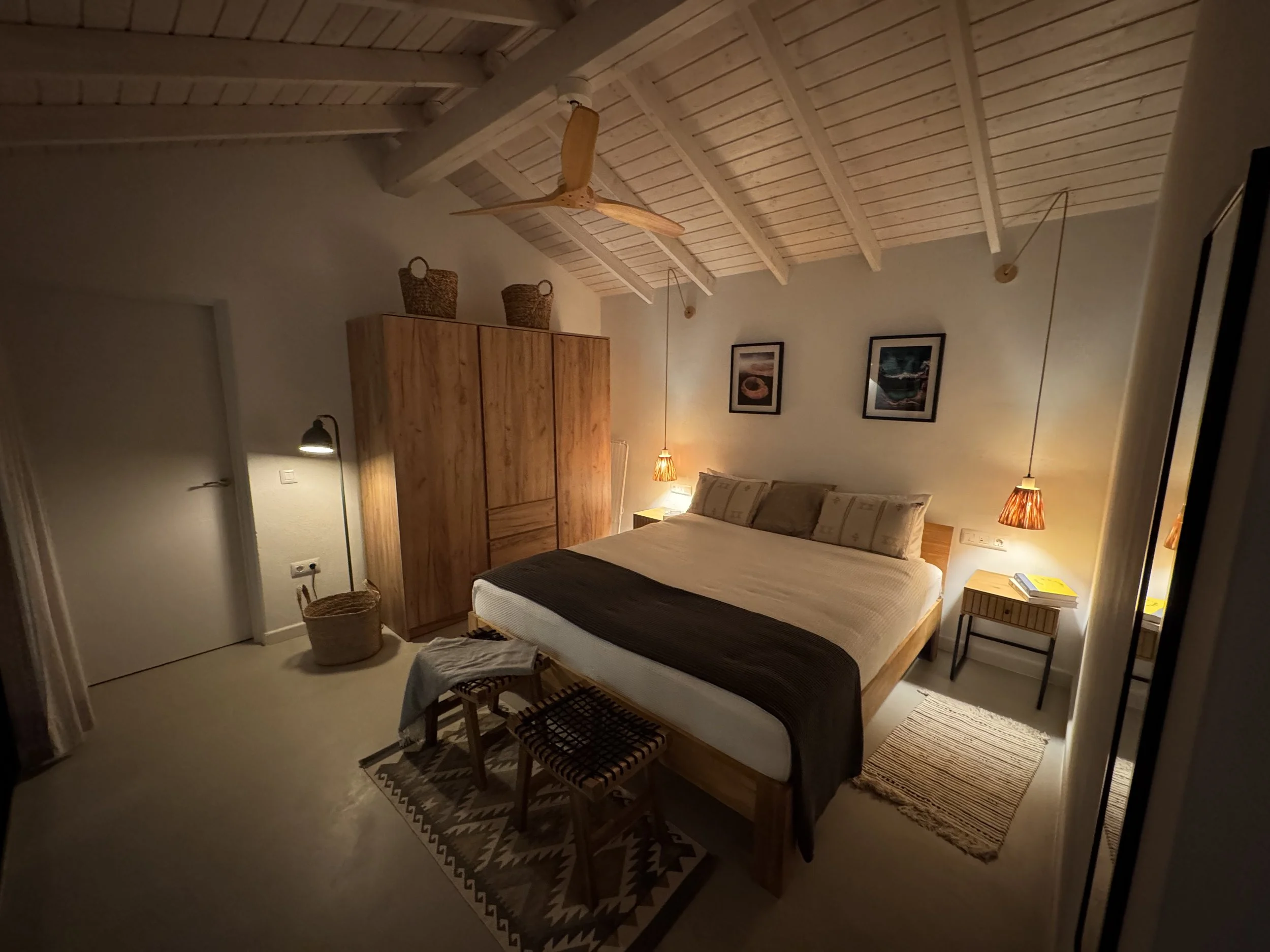 Boutique bedroom interior at Casitas Santa Rita in Lanzarote