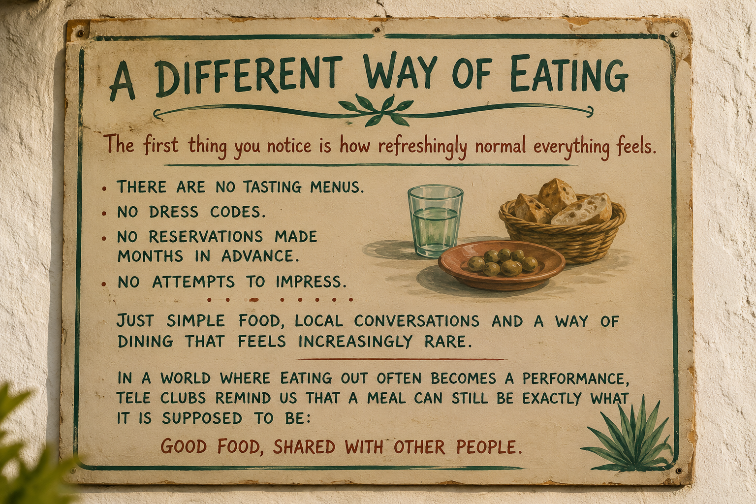 A different way of eating
