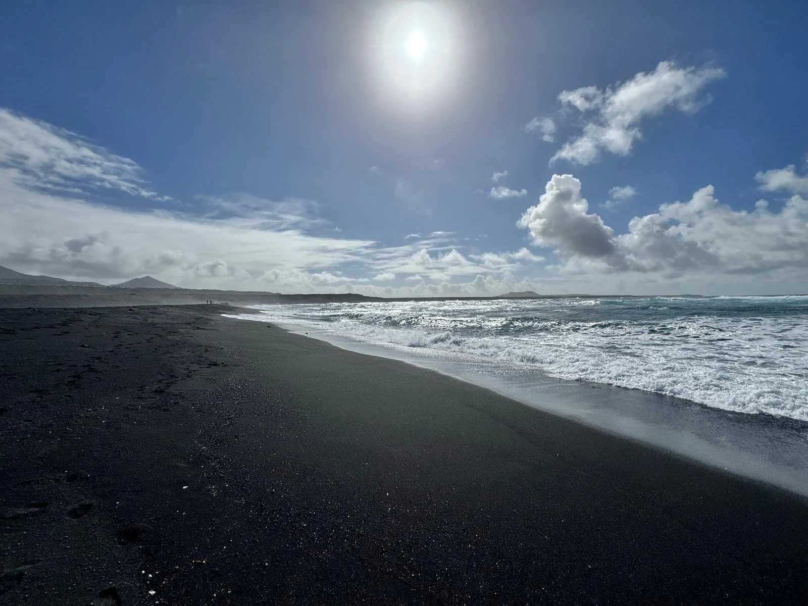 Black lava beach Lanzarote