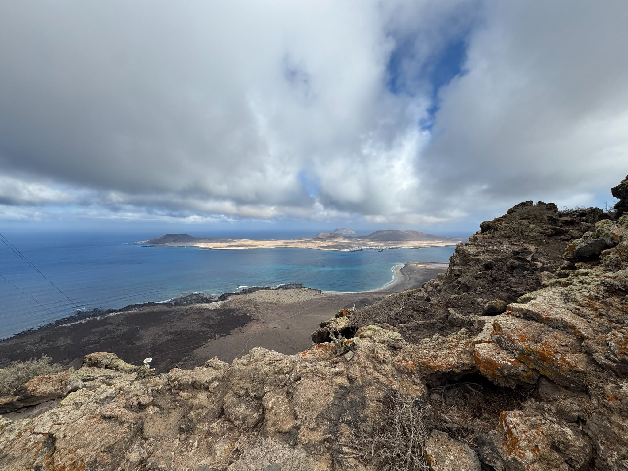 View across El Río towards La Graciosa from Camino de los Gracioseros in Lanzarote
