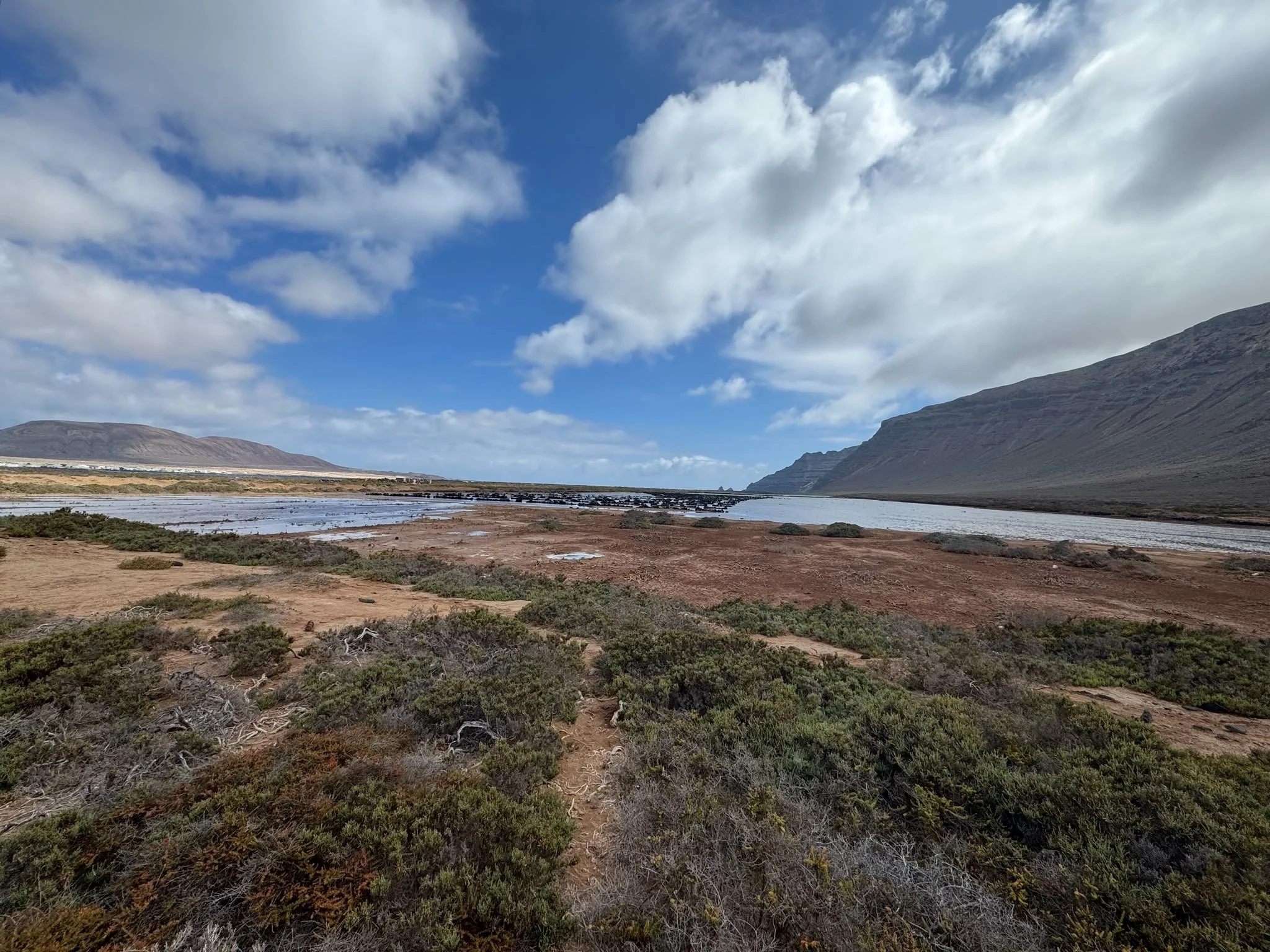 Salinas del Río viewed from Playa del Risco, Lanzarote