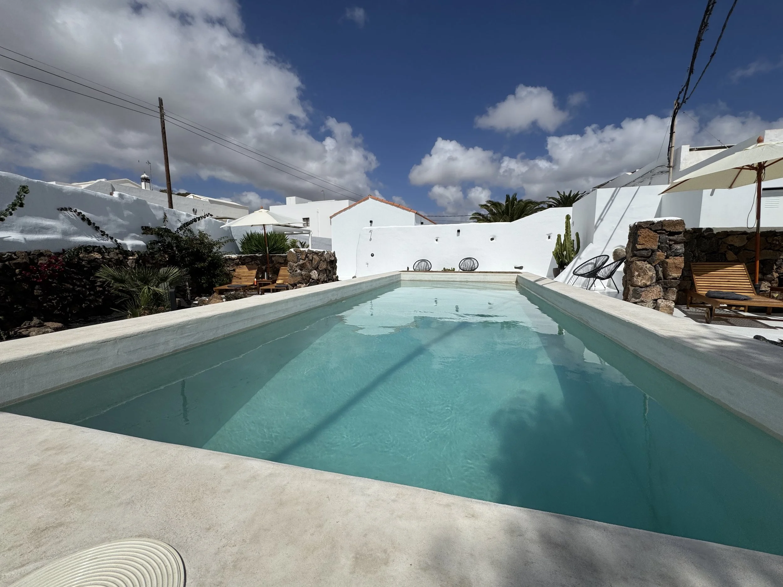 holiday private rent with private pool, private terraces, very high reviews high client satisfaction, cozy intimate, delightful holidays in Lanzarote, satifsying stay in canary islands, beautiful design, attention to details and client service