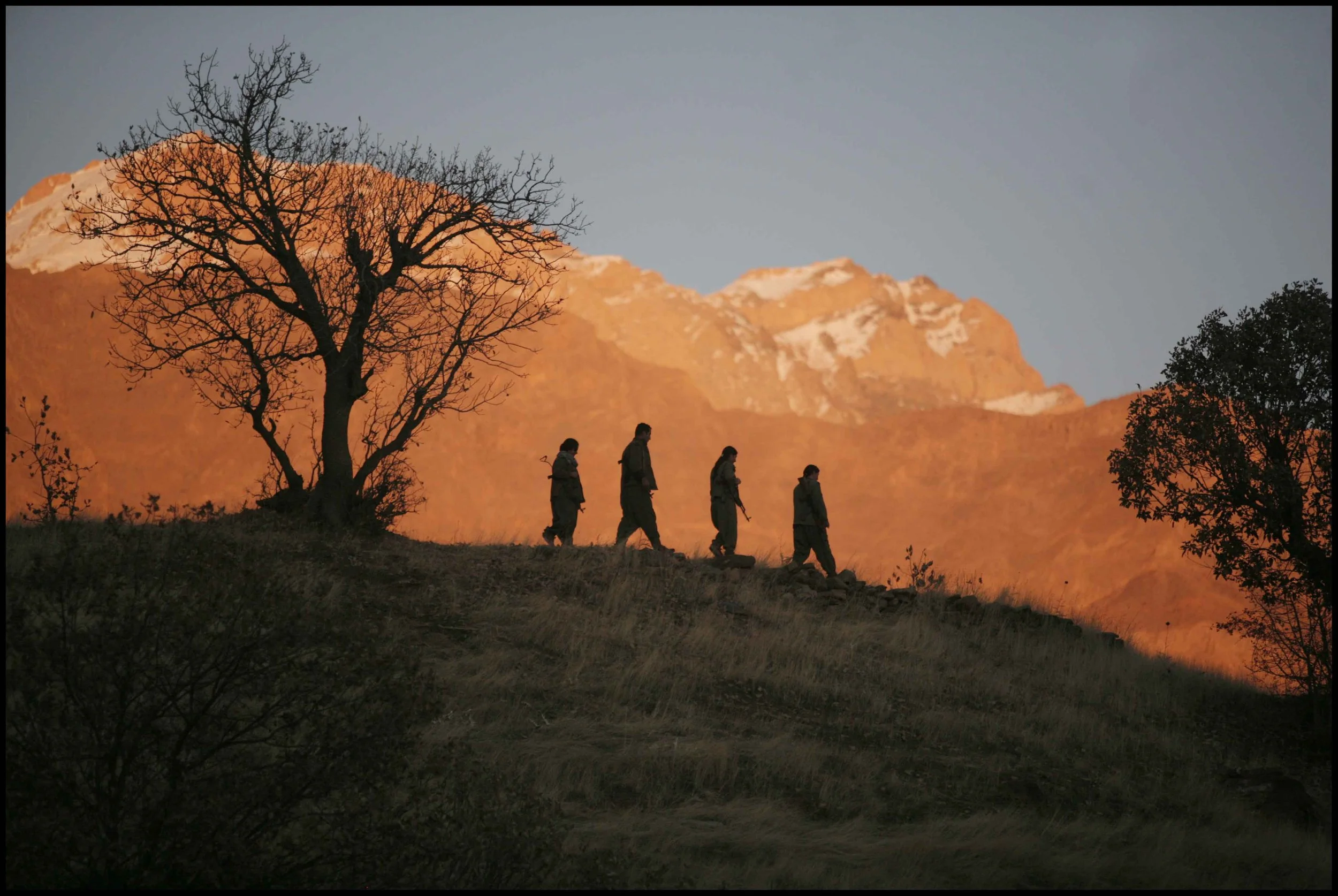 PJAK Qandil mountains, Kurdistan.
The Qandil Mountains are a mountainous area of northern Iraq near the Iraq–Iran border, and approximately 50 km south of the Turkey–Iraq–Iran tripoint. They provide sanctuary for PJAK.