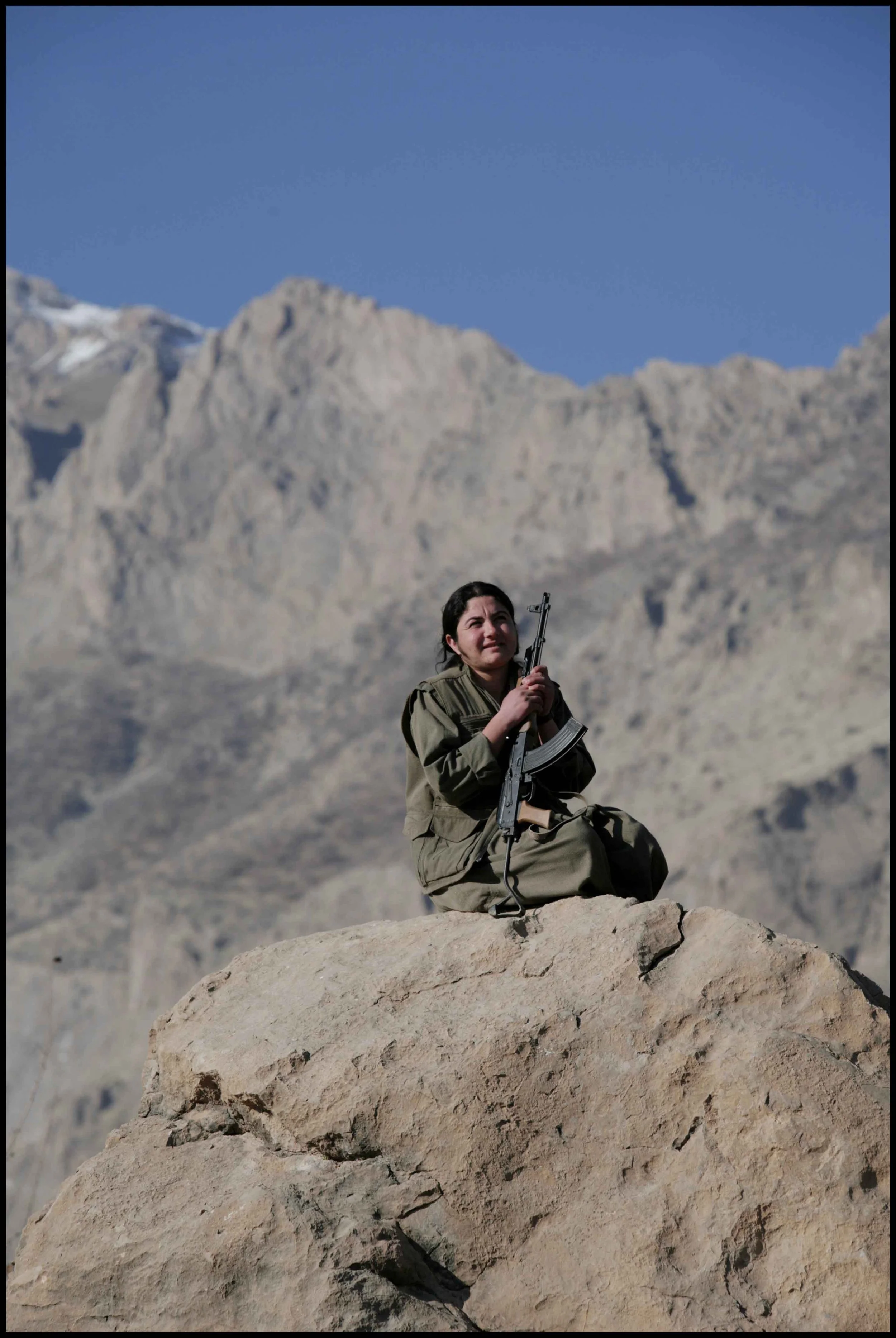 PJAK Qandil mountains, Kurdistan.
 Saria (codename which means flower) is 25 years old and in charge of 500 fighters in an area that stretches for 100km covering the Shaho mountain range inside Iran. She was born and raised in the Iranian city of Mak