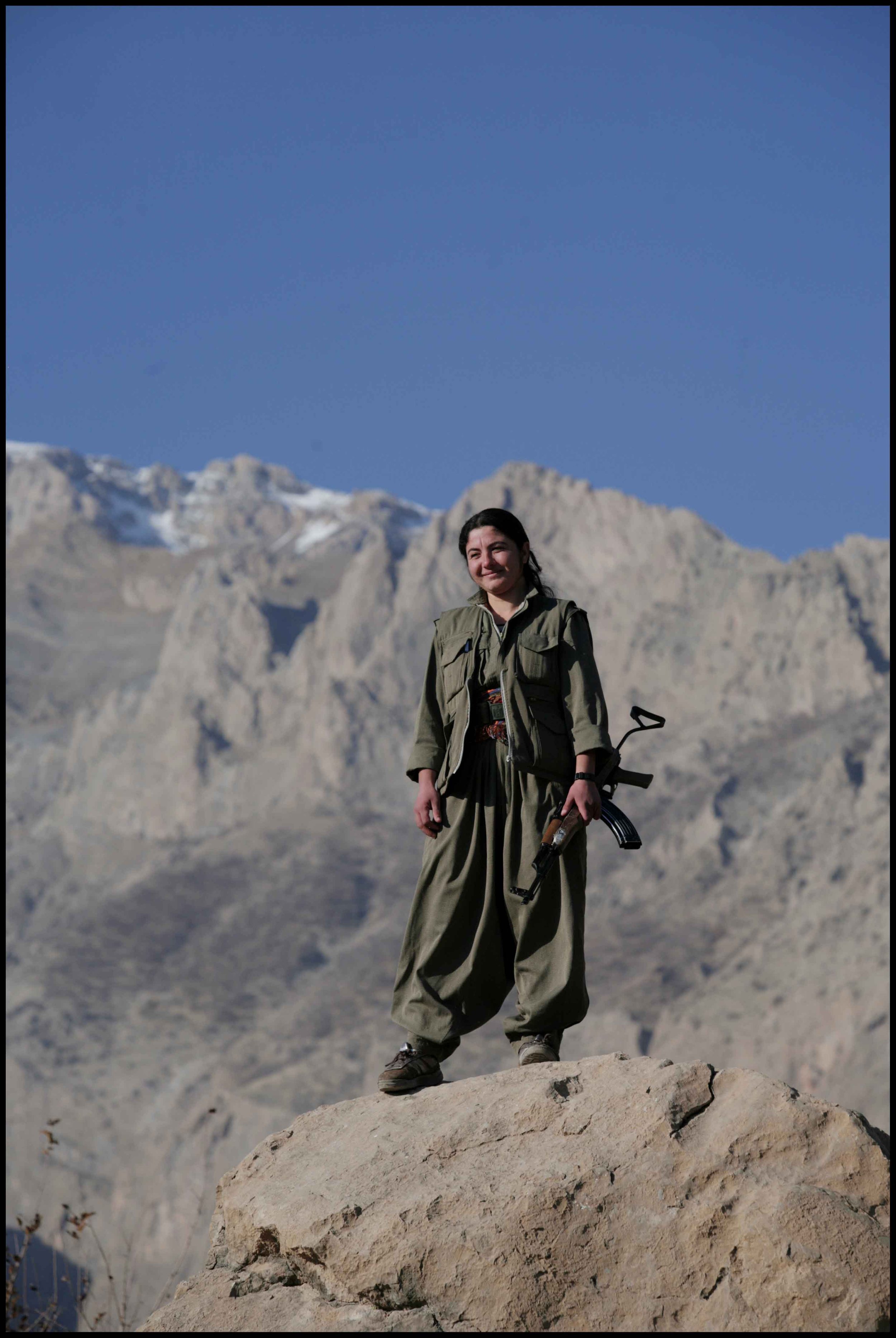 PJAK Qandil mountains, Kurdistan.
 Saria (codename which means flower) is 25 years old and in charge of 500 fighters in an area that stretches for 100km covering the Shaho mountain range inside Iran. She was born and raised in the Iranian city of Mak