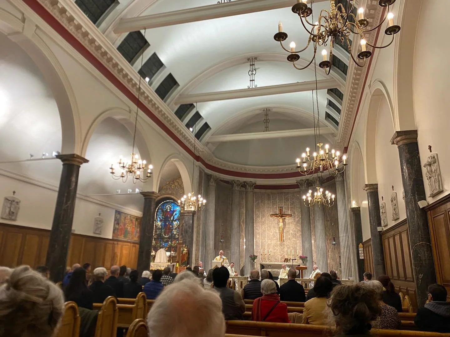 Thanking God for Canon Chris Vipers. Tonight our Rector, Fr Jack, joined #ecumenical friends in the parish at St Mary Moorfields RC Church to say God speed to our RC parish priest after 9 years. The Roman Catholic Parish for The City. Fr Chris celebr