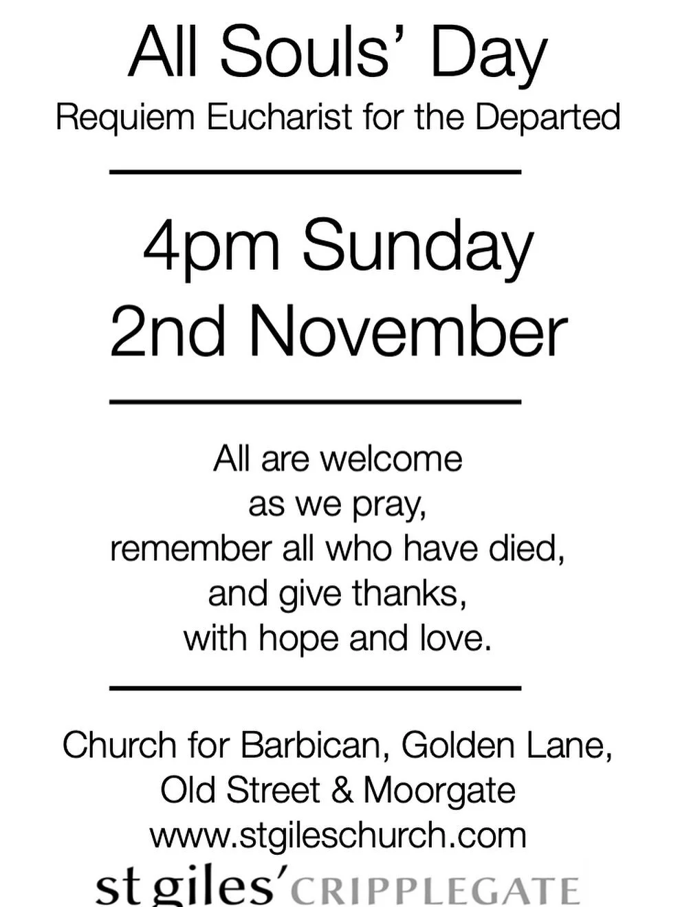 #remember #pray #love #grief #thankyou #hope #allsouls at #thelittlecountrychurchinthecity