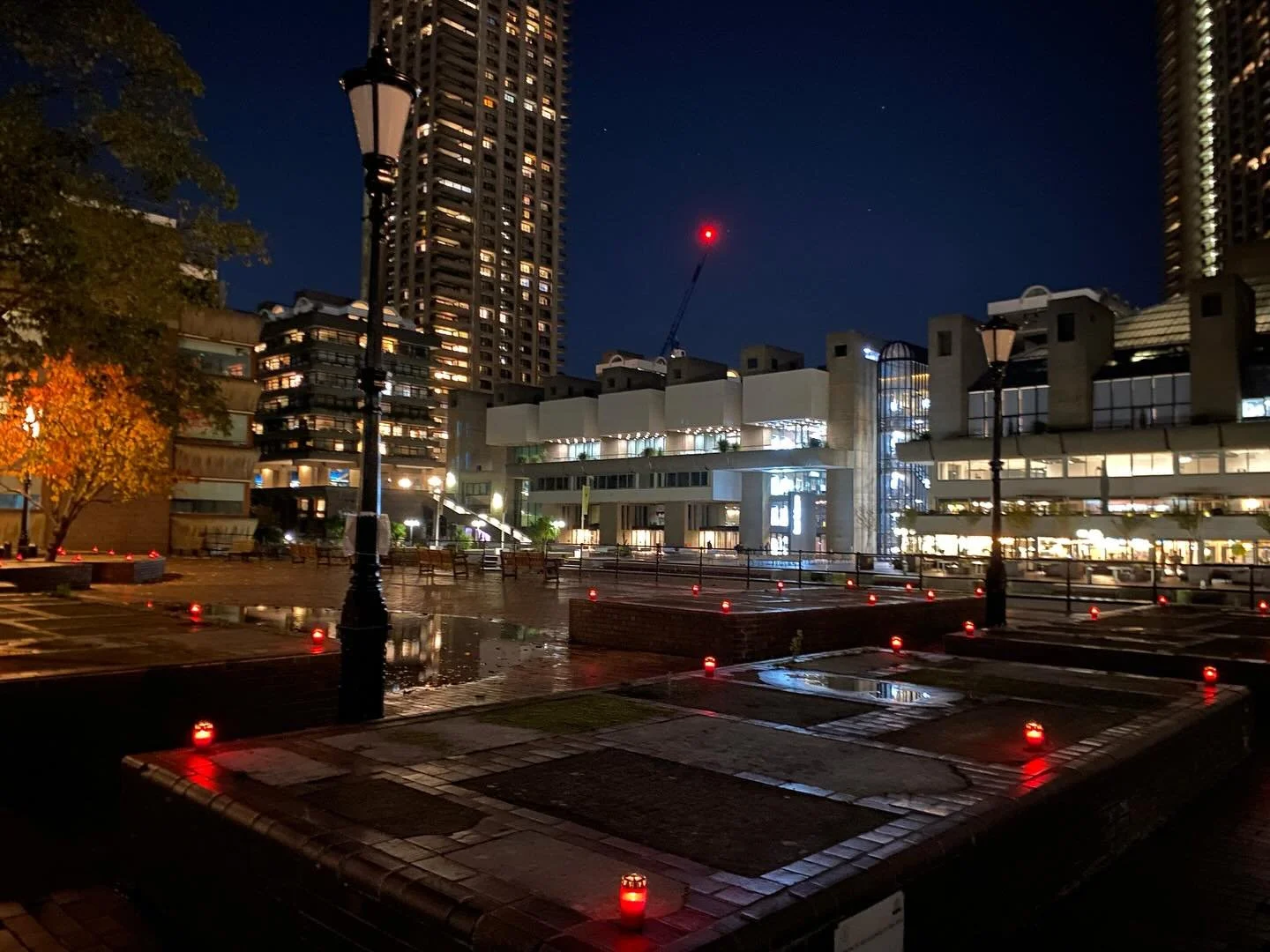 Dozens of lights twinkling in the churchyard with love and prayer after our All Souls Requiem Eucharist tonight #loveisstrongerthandeath #jesus #resurrectionhope