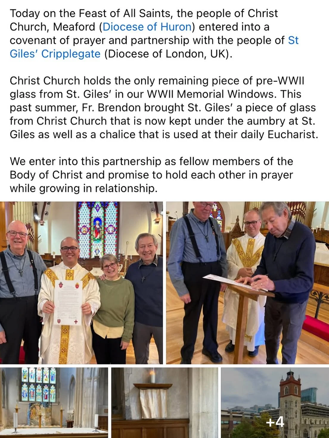 We are thrilled to be part of this! #unity @anglicancommunion #friendship #bodyofchrist