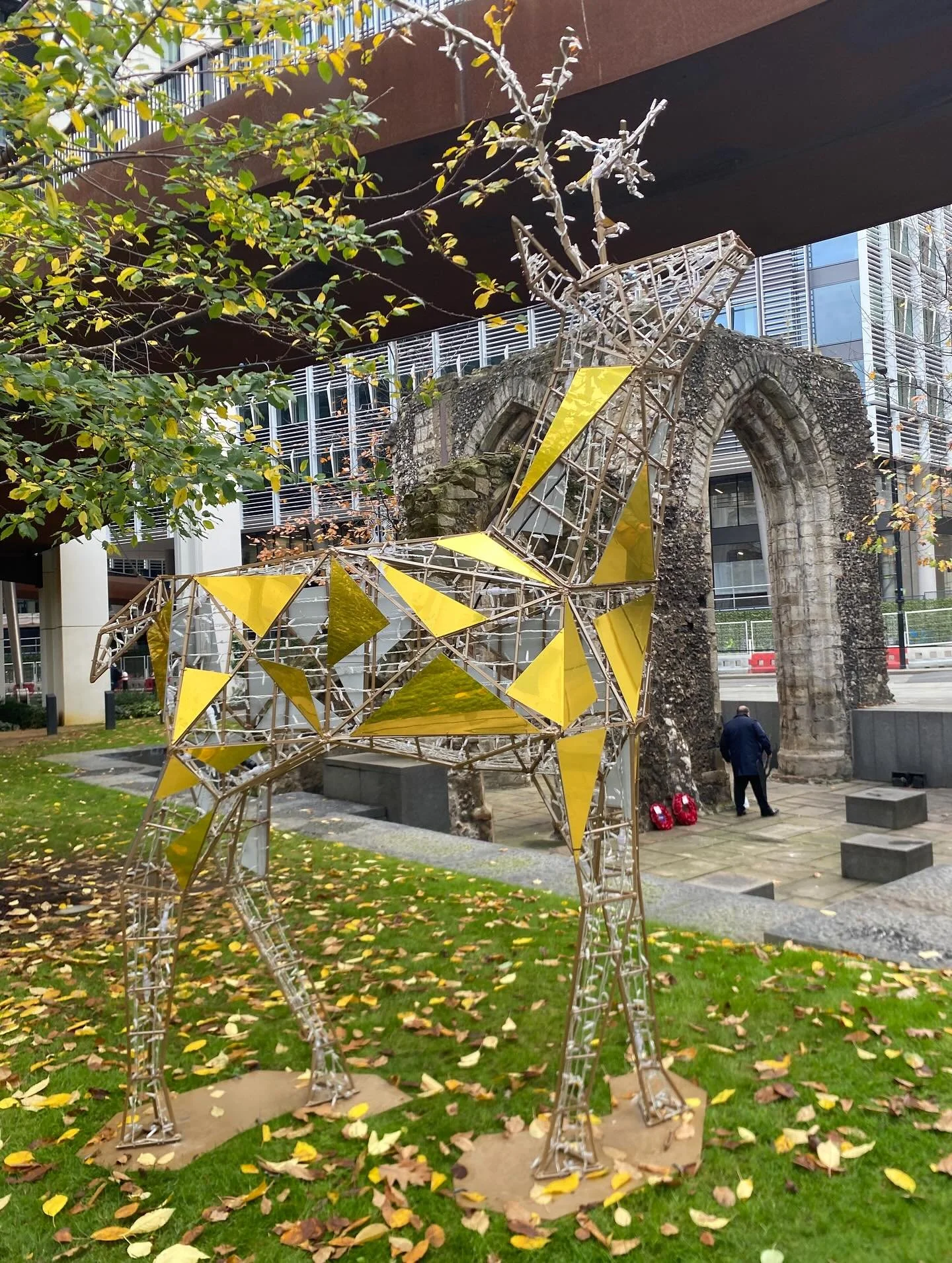 We&rsquo;re loving the St Giles deer beside the ruins of St Alphage, one of our daughter churches. St Giles is often depicted with a deer, he is supposed to have taken the arrow of a hunter in the woods where he lived the hermit life, disabling himse