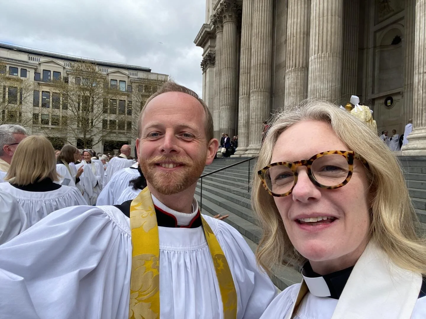 St Giles&rsquo; clergy and friends were delighted to be at our big sister and patron @stpaulscathedrallondon for the Chrism Mass today - when Holy Oils are blessed and distributed for use in anointing the sick and baptism candidates throughout the ye