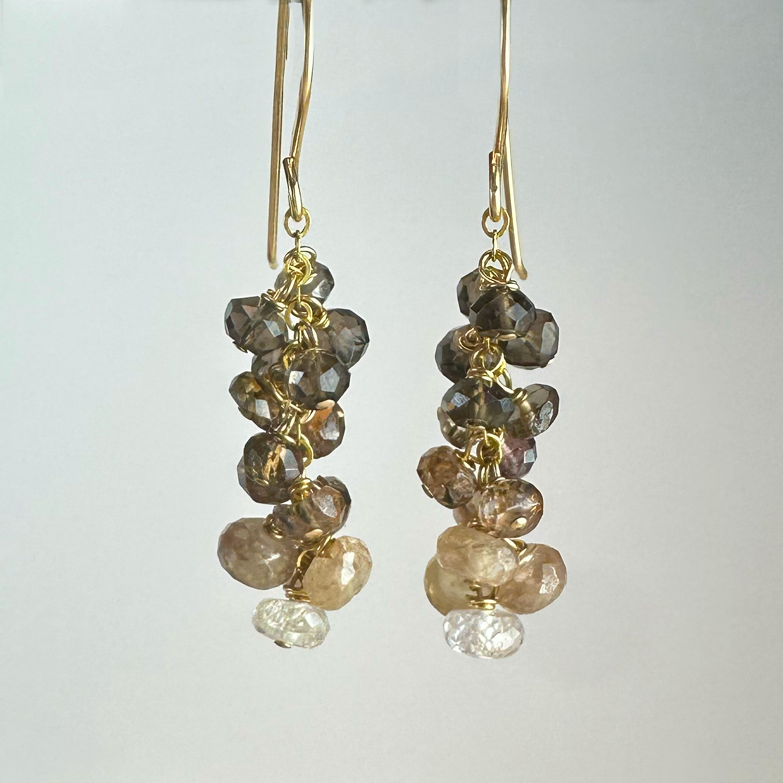 Luxe earrings: Sepia Tone