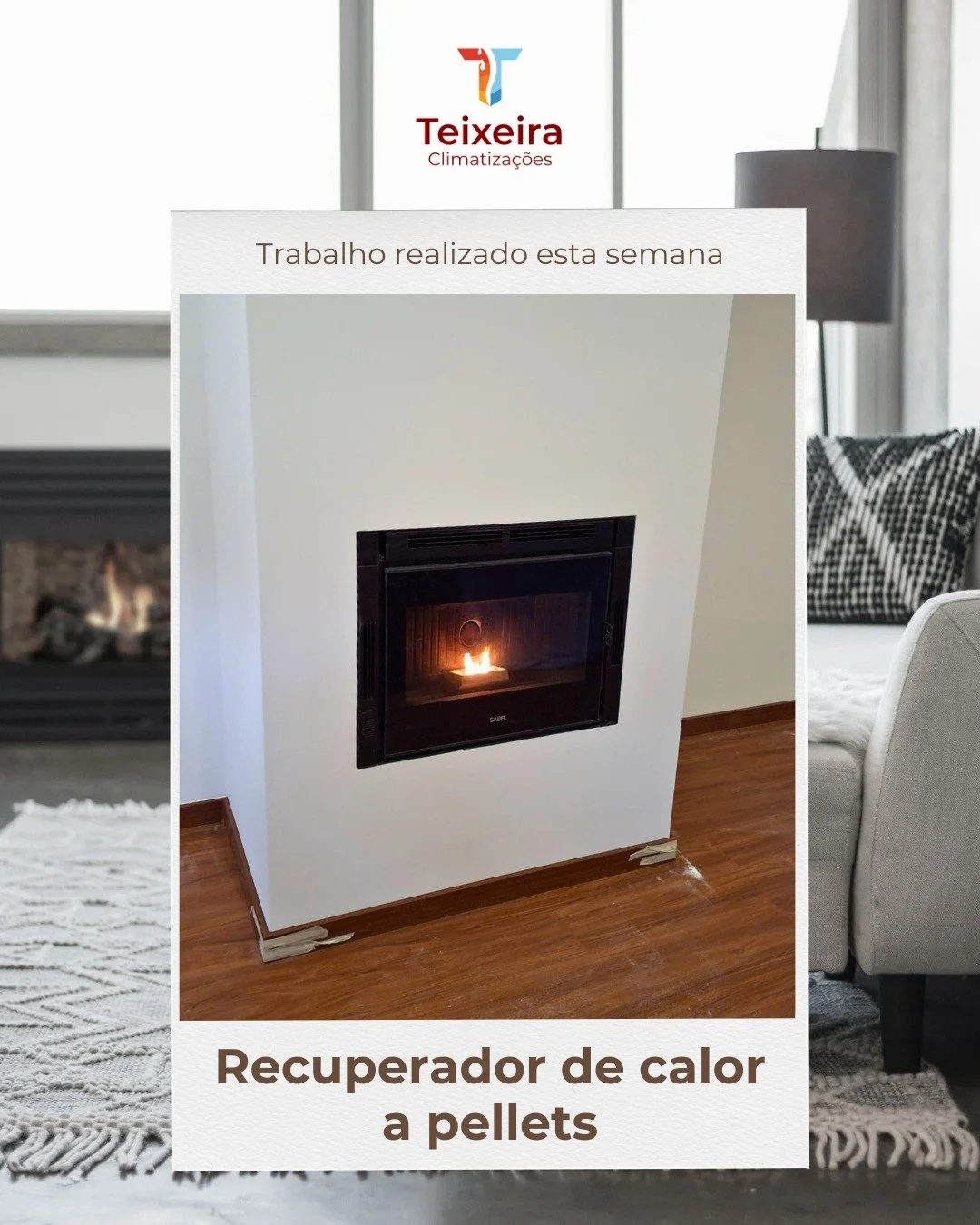 🔥 Recuperador de Calor a Pellets &mdash; Conforto eficiente para a sua casa!

Instal&aacute;mos um recuperador de calor a pellets de alto rendimento, equipado com alimenta&ccedil;&atilde;o autom&aacute;tica, programa&ccedil;&atilde;o di&aacute;ria e
