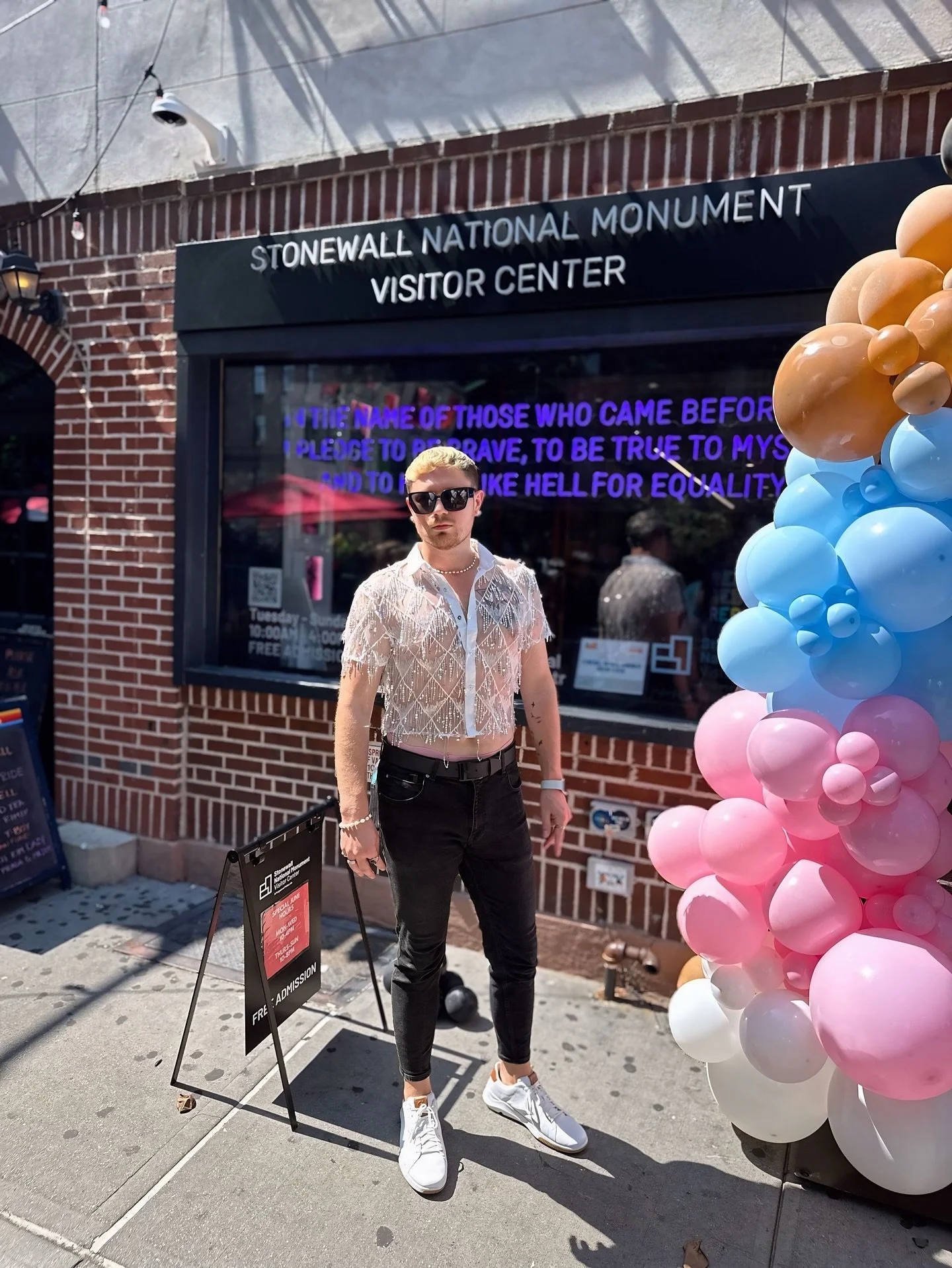 My first time in New York.
My first time traveling for Pride.
And something in me shifted.

I&rsquo;ve carried so many versions of myself&mdash;quiet ones, scared ones, ones that needed to hide just to survive. But the version that showed up this wee
