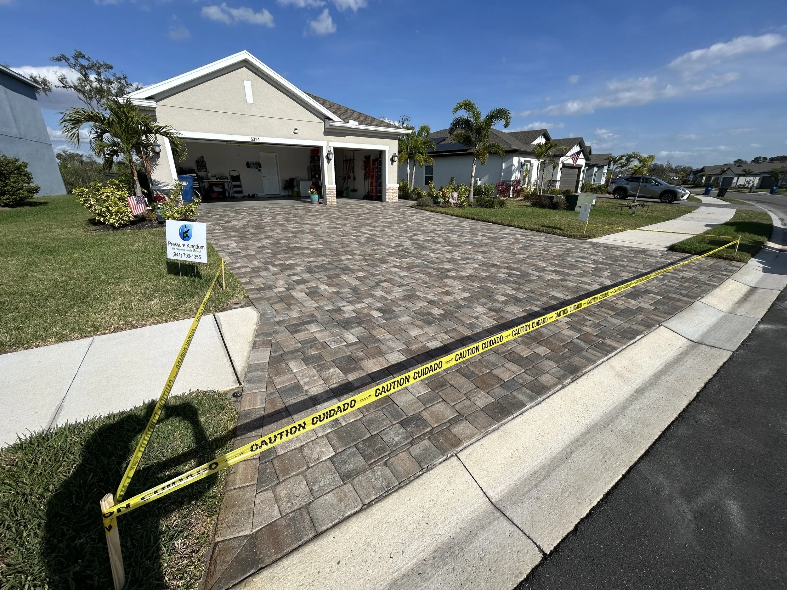 Paver pressure washing and sealing AFTER PHOTO