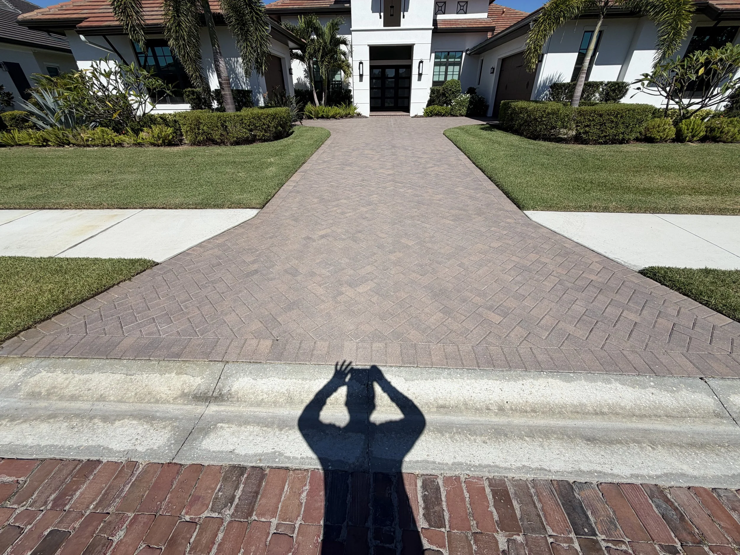 Paver pressure washing and sealing BEFORE PHOTO