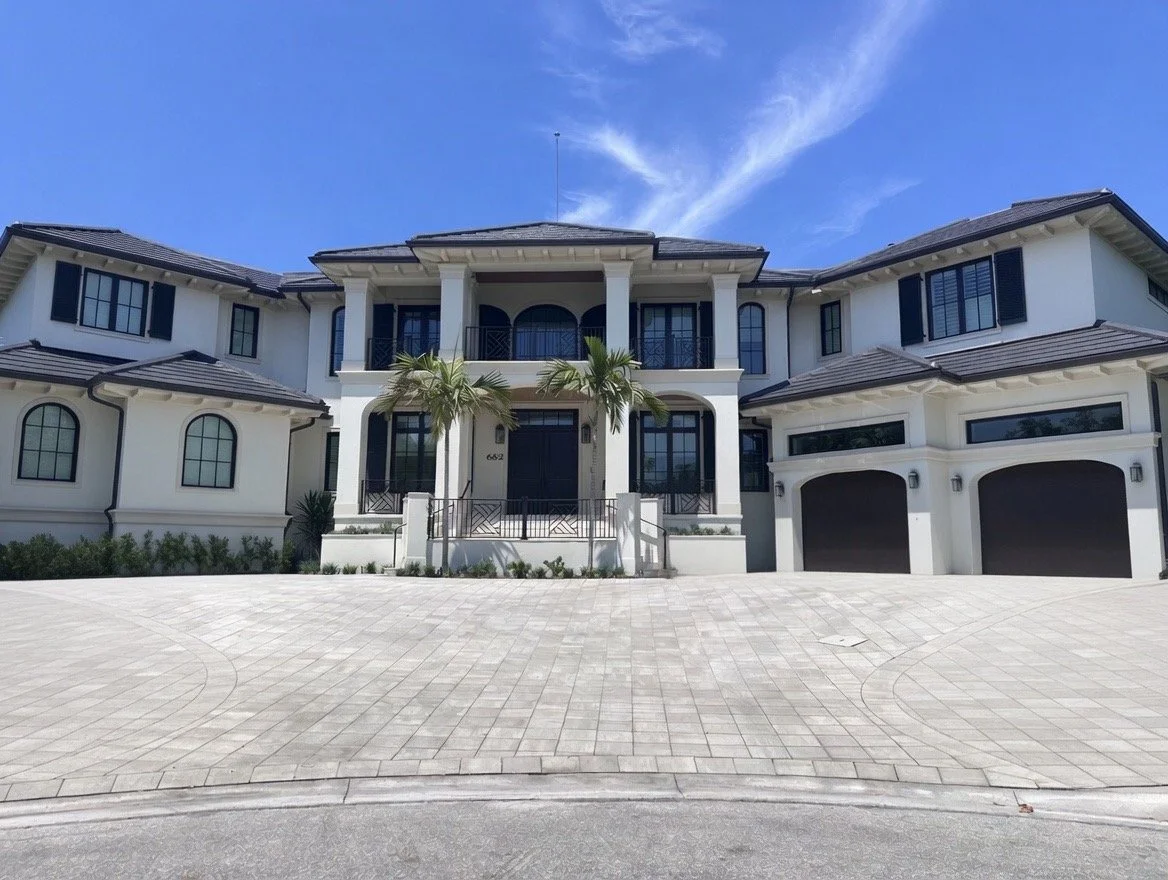 VWP completed balcony waterproofing, planter waterproofing, and control joint caulking on this Bird Key custom home.