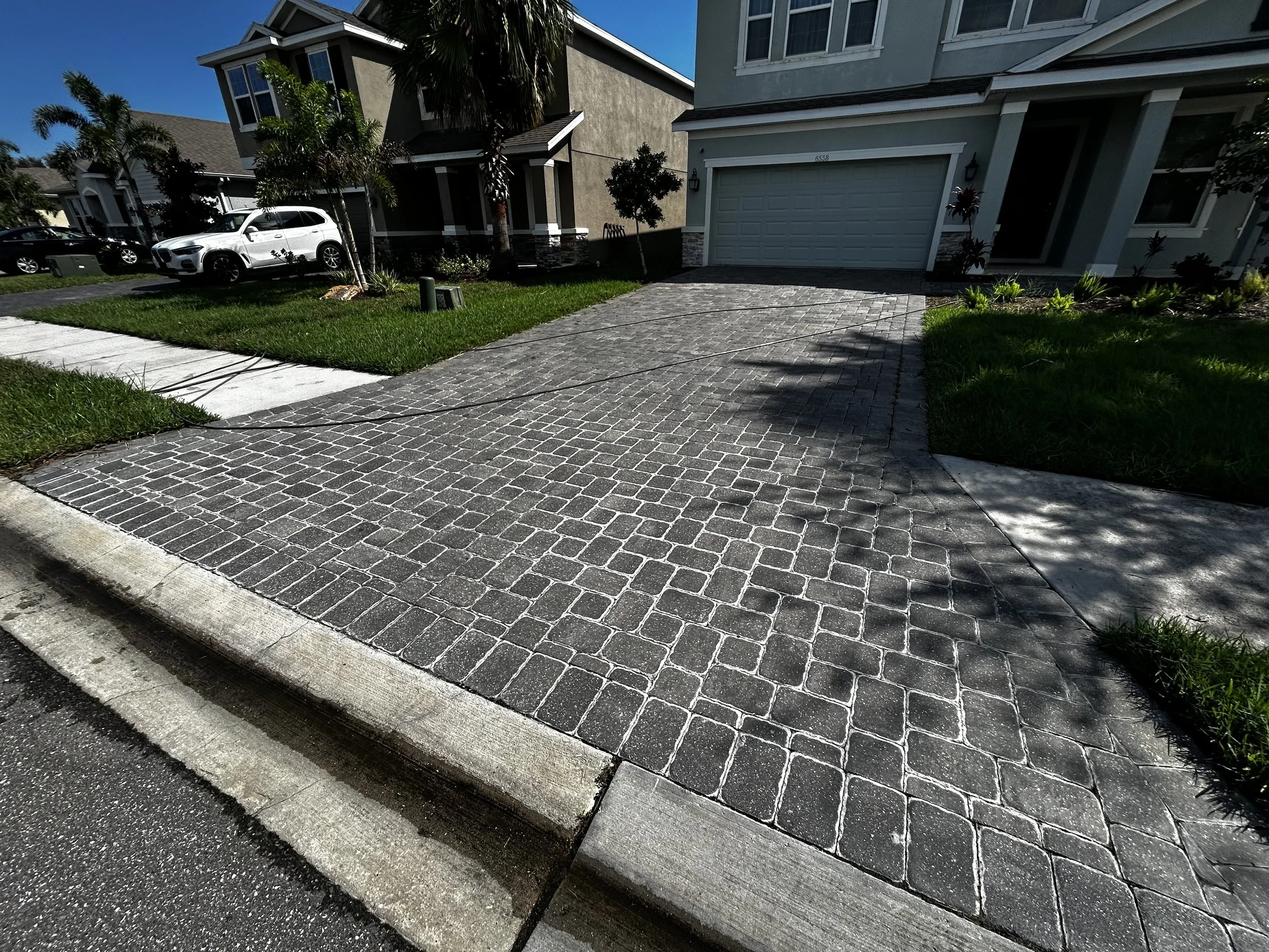 Paver pressure washing and sealing BEFORE PHOTO