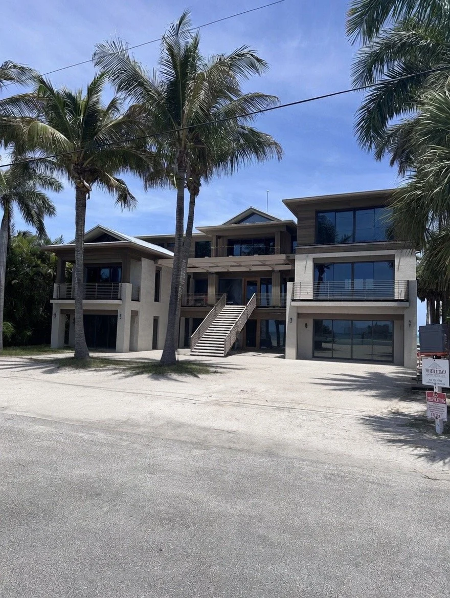 Value Waterproofing LLC completed balcony waterproofing, rough opening waterproofing, planter waterproofing, and fluid applied air barrier for this custom home on Anna Maria Island.
